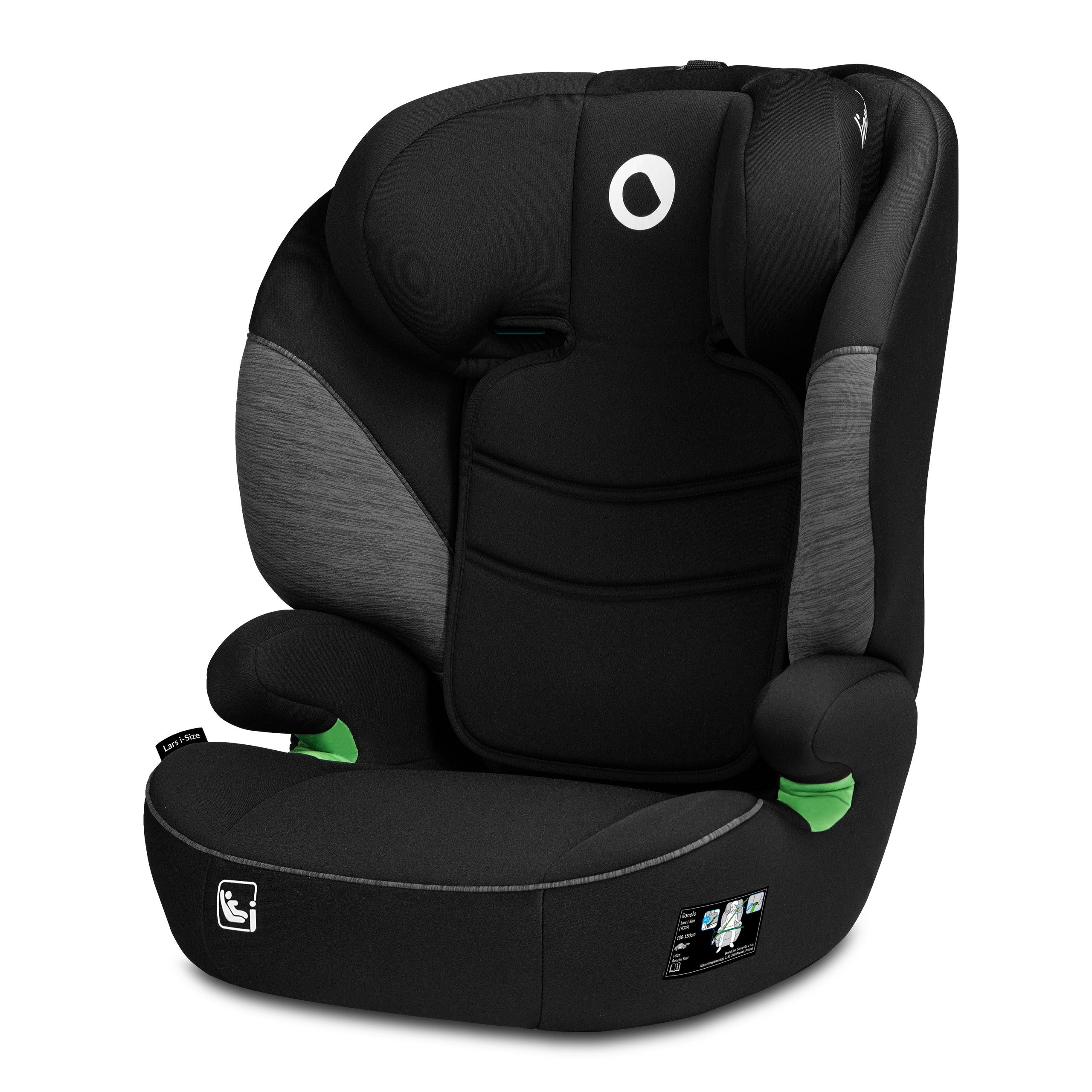 lionelo Autokindersitz LARS I-SIZE, ab: ab 3 Jahre, bis: bis 12 Jahre, ab: 100,00 cm, bis: 150,00 cm, (Set), i-Size / 12-36kg / 100-150 cm / Memory Foam