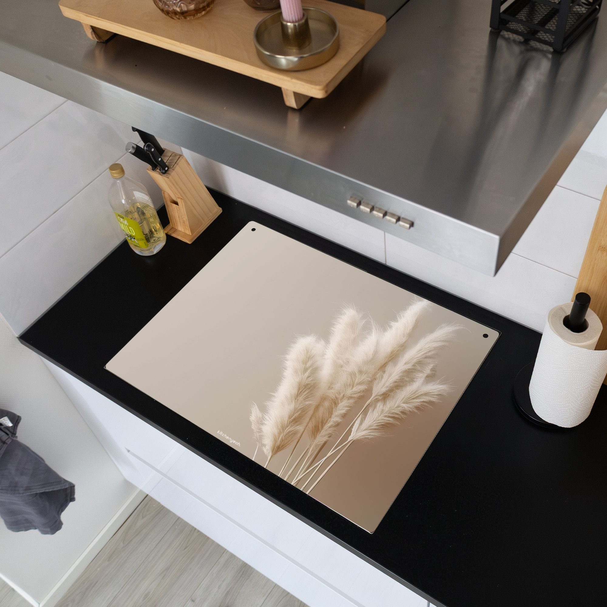 KitchenYeah Küchenrückwand Pampasfedern - Beige - Pampasgras - Trockenblume günstig online kaufen