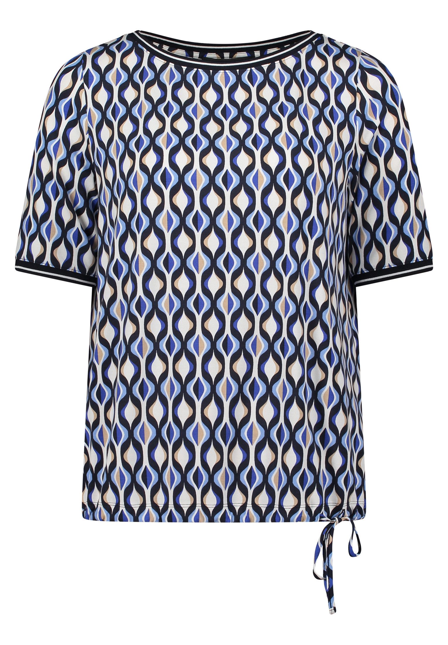 Kurzarmshirt Damen mit Tunnelzug