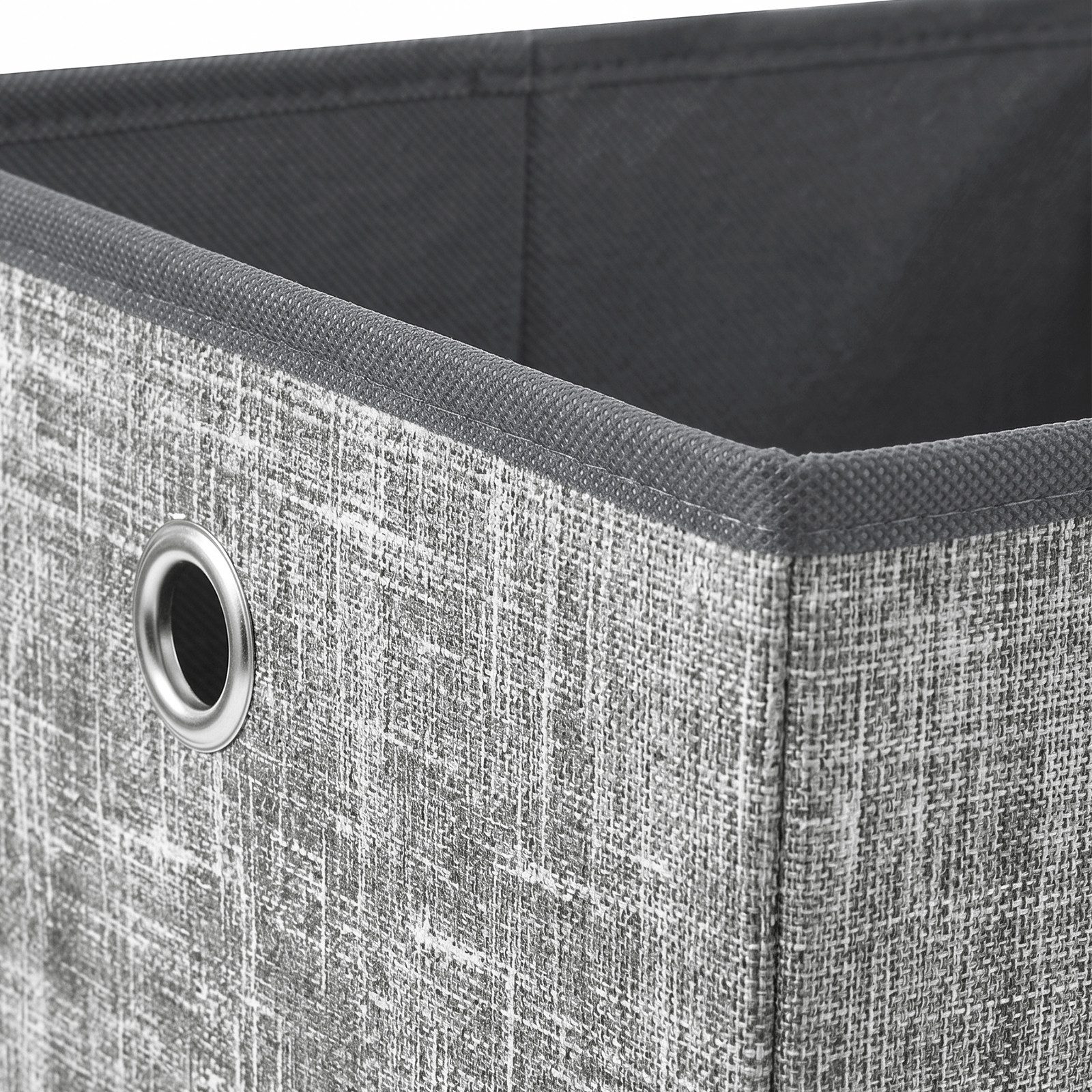 Sekey Aufbewahrungsbox Aufbewahrungsboxen 6er Set, faltbare Ordnungsboxen mit Griff, 33 x 33 x 33 cm, Hellgrau Faltboxen aus Vliesstoff für Aufbewahrung – Bild 3 von 5