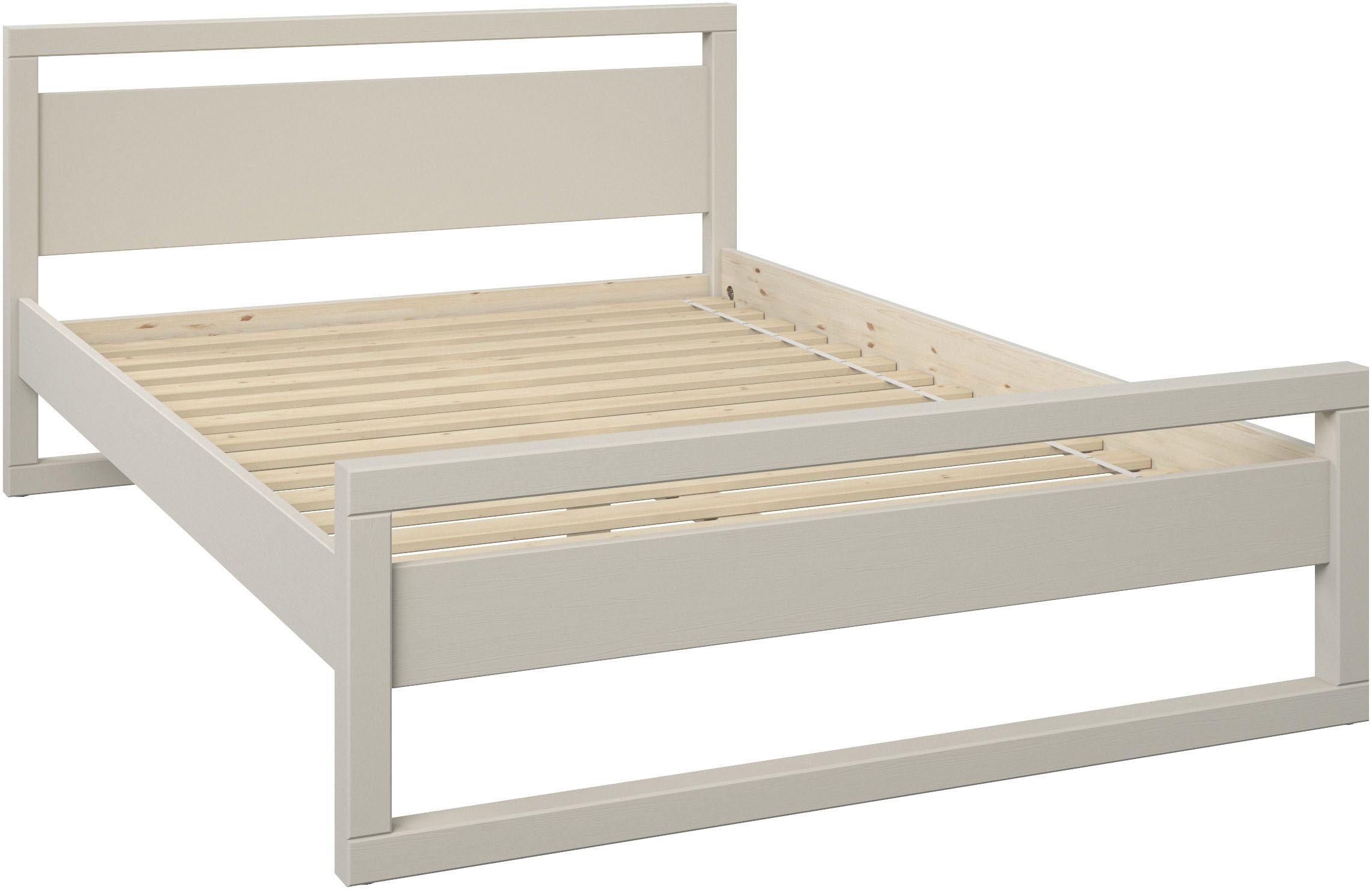 OTTO home Massivholzbett Wellow, Kaschmir-Beige-Beige, Kiefer, inklusive Lattenrost (Liegefläche 140x200 cm), nordisch-modern, bis 180 kg belastbar, FSC® & Made – Bild 3 von 5