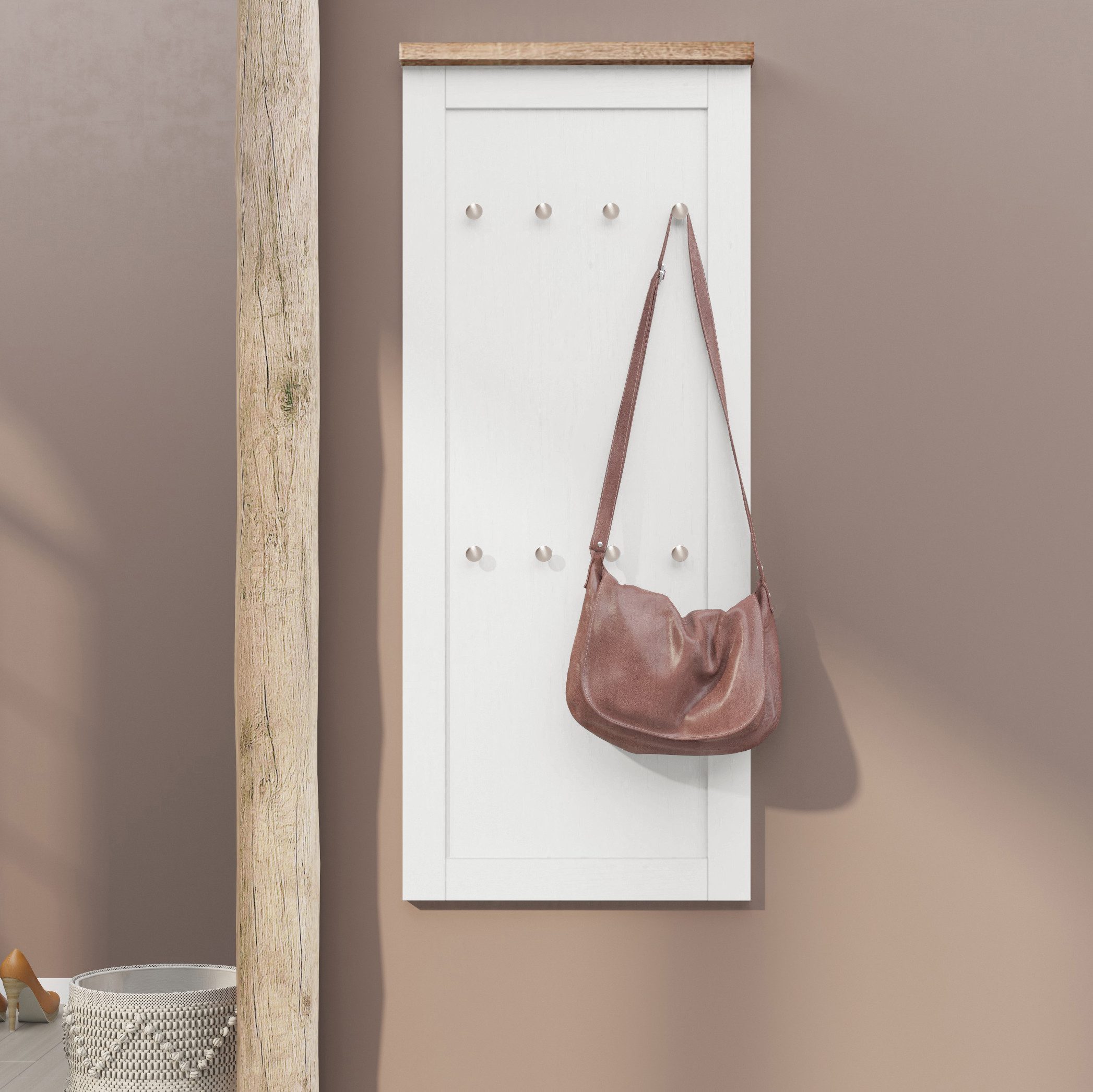 OTTO home Garderobenpaneel Heide, mit 8 Haken, Höhe 120 cm, Breite 50 cm – Bild 2 von 5