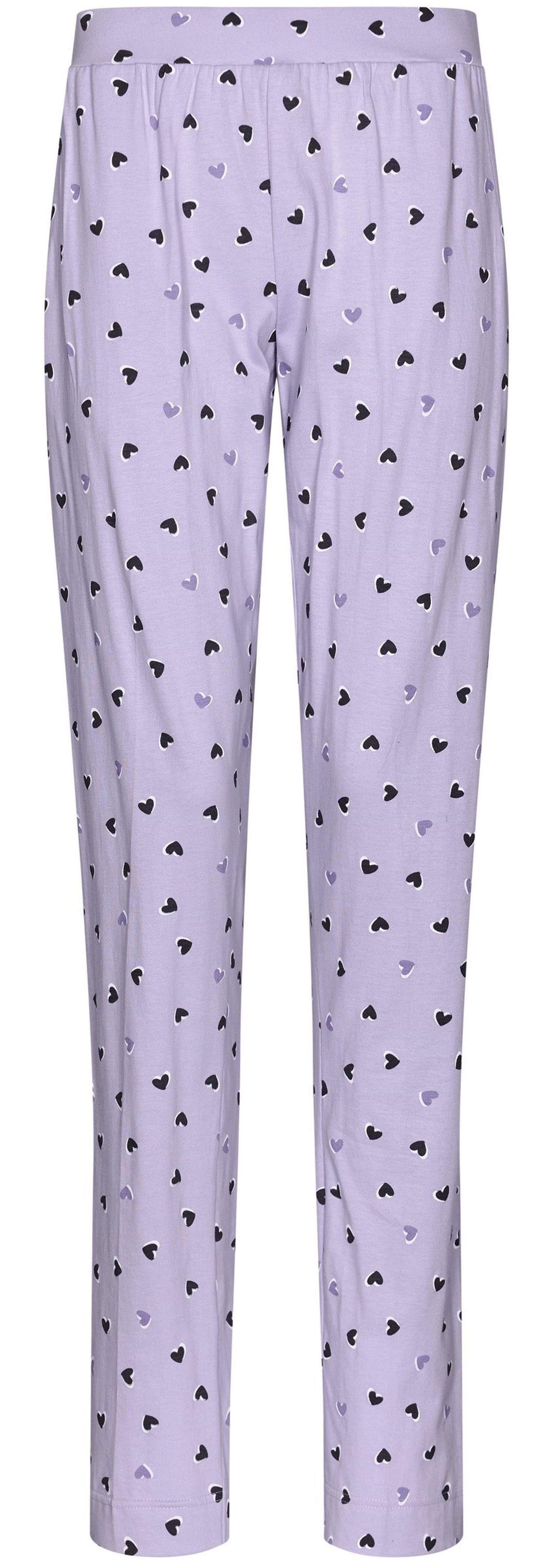 Rebelle Schlafanzug Damen Pyjama Herzen Allover mit langem arm (2 tlg)