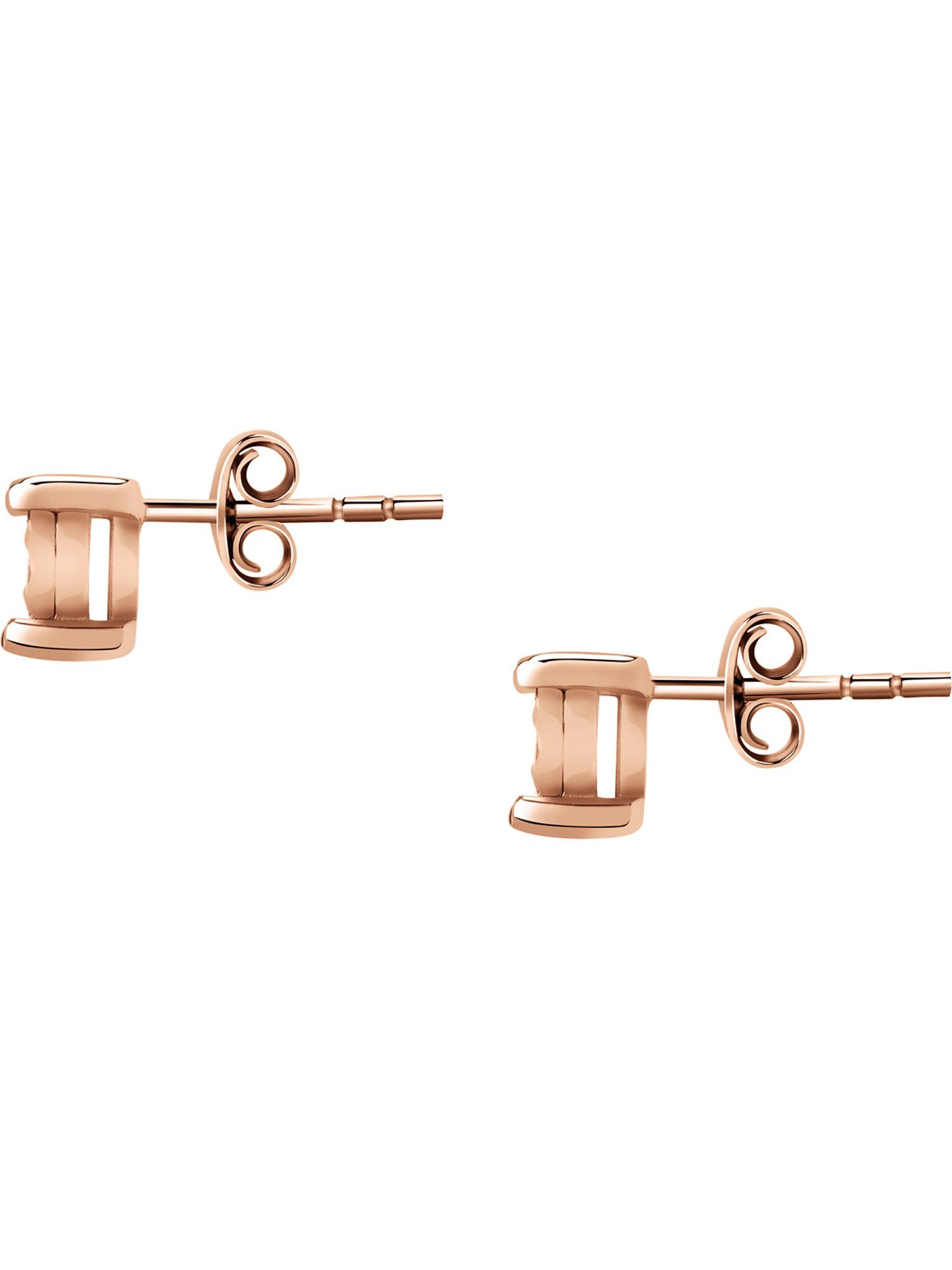 CHRIST Paar Ohrhänger CHRIST Damen-Ohrstecker 375er Roségold Diamant