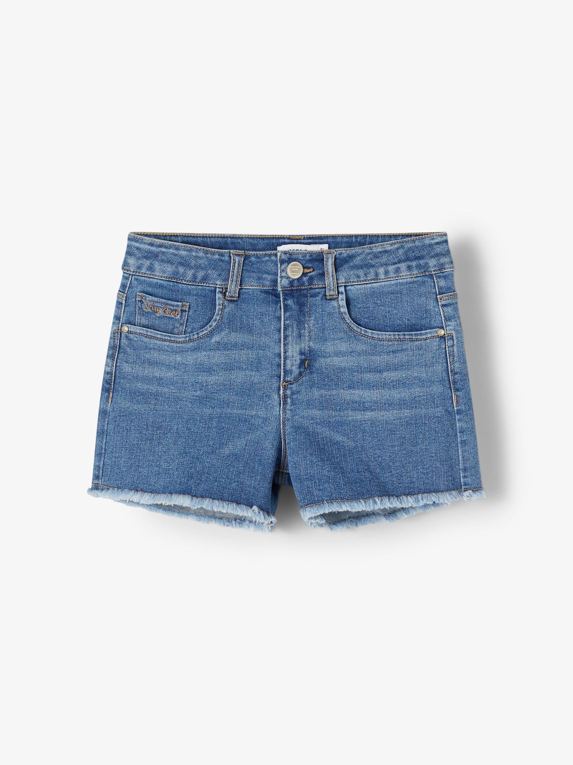 Name It Jeansshorts Name It Mädchen Sommer-Shorts hoch taillierte