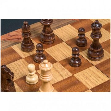 Philos Spiel, Schach Backgammon Dame Set - Feld 43 mm