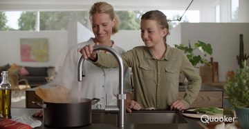 QUOOKER Küchenarmatur QUOOKER FLEX COMBI+ B Zugauslauf Kupfer & 100°C Armatur (22+XRCO) (2-St) Spültischmischer mit 100°C Kochendwasserfunktion