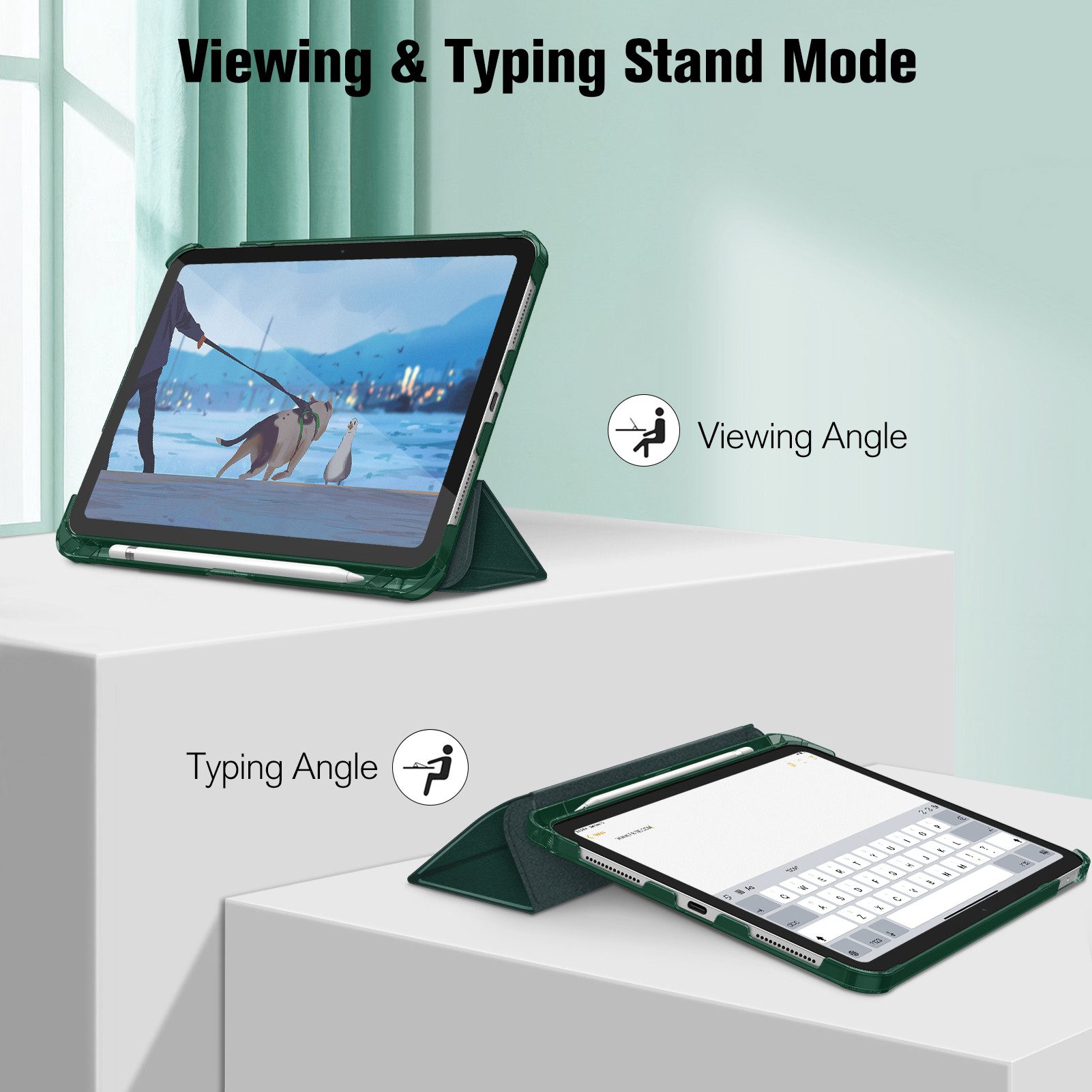 Fintie Tablet-Hülle für iPad 11 Generation 11‘’ 2025 (A16), iPad 10 Generation 10.9'' 2022, ultradünn, mit Stifthalter, transparenter Rückseite, Auto Schlaf/Wac – Bild 4 von 5