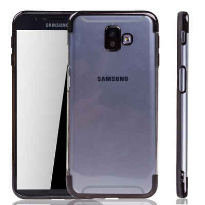 König Design Handyhülle Samsung Galaxy J6 Plus, Samsung Galaxy J6 Plus Handyhülle Bumper Backcover Schwarz