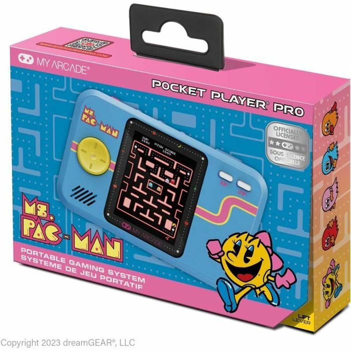 MYARCADE Spielekonsolen-Zubehörset Tragbare Spielekonsole My Arcade Pocket Player PRO - Ms. Pac-Man Retro