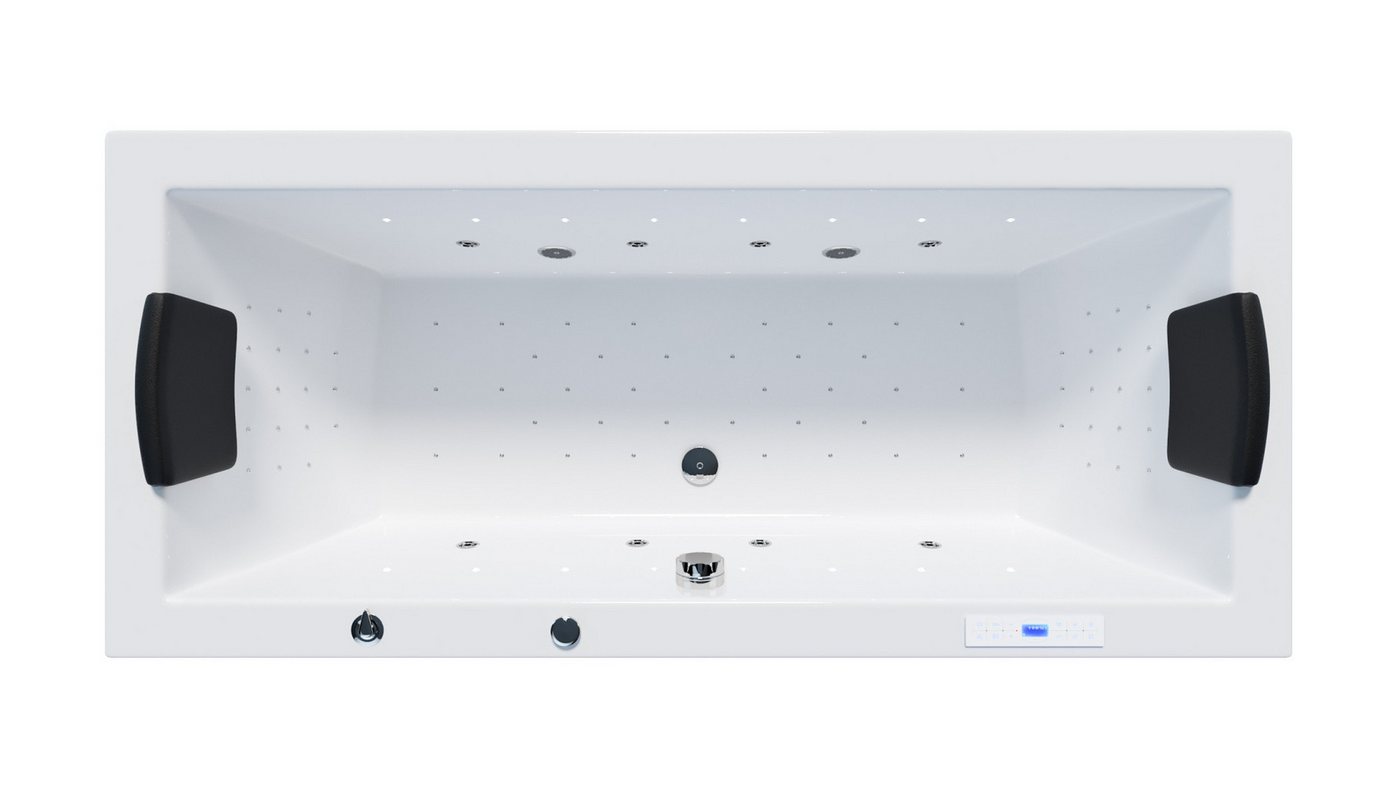 Thumbnail - Magnolia Home Whirlpool-Badewanne Deluxe Whirlpool Set OMEGA ULTRA 170 mit 80 Düsen Befüllung Überlauf