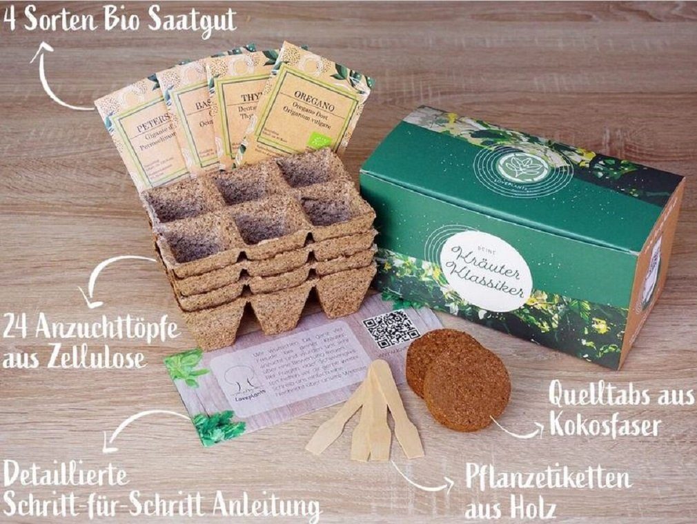 LOVEPLANTS Kräutertopf Dein 8 Sorten Bio Sprossen-Microgreens Samen Set Superfood (1 St)