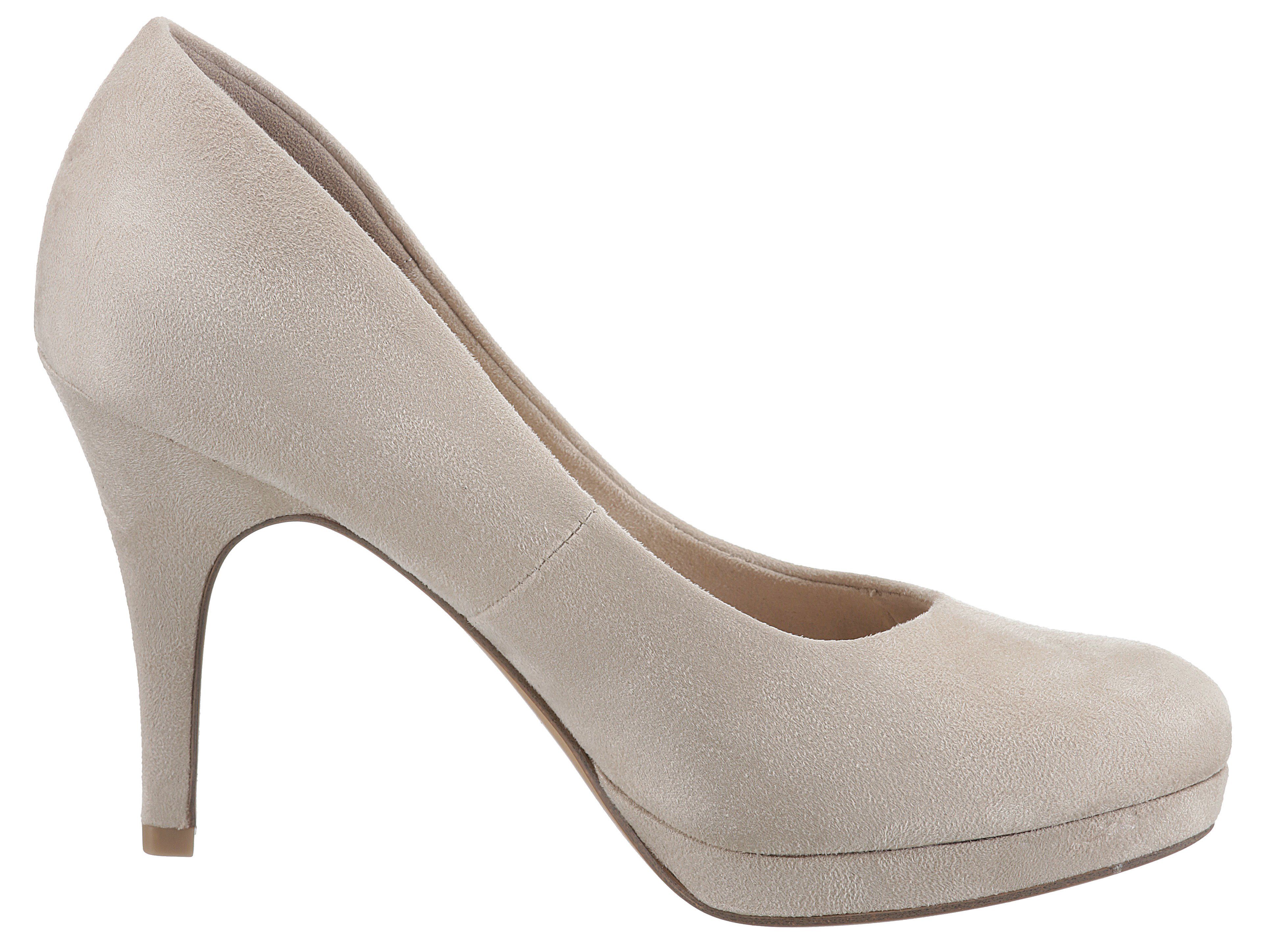 Tamaris High-Heel-Pumps mit Absatz ecru unterstelltem