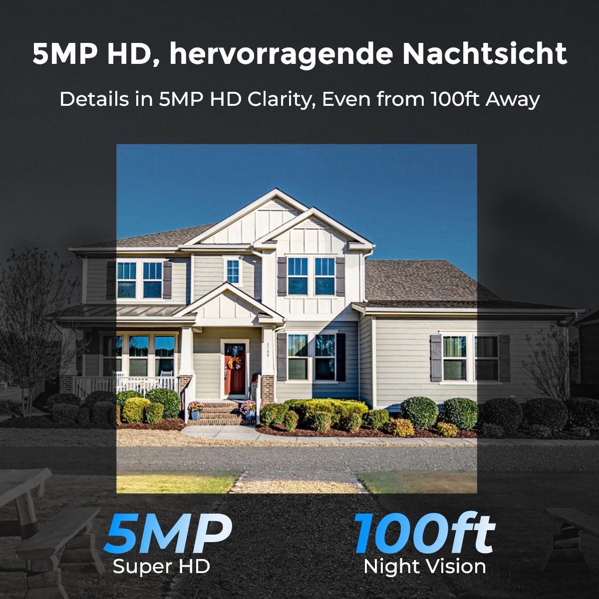 Reolink Überwachungskamera 2K+ RLK12-500WB4 System (Außenbereich, Innenbereich, 5MP Super HD,12-Kanal NVR mit 1TB HDD,Smartekennung,2,4/5 GHz WLAN)