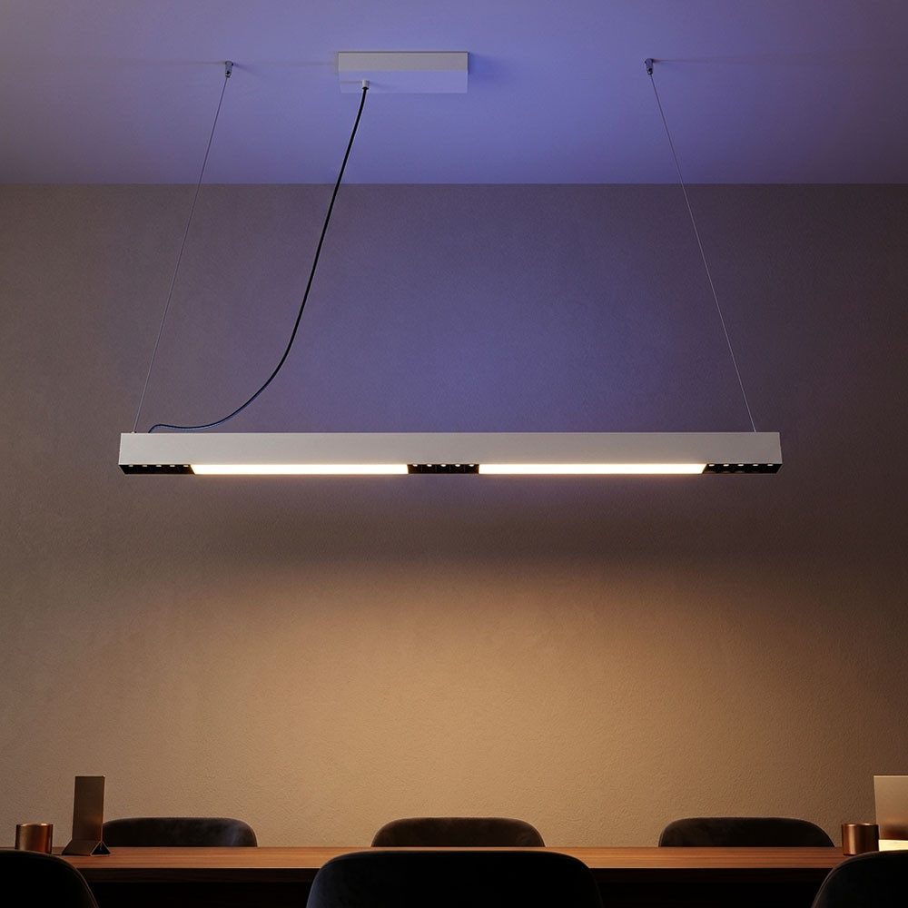 GLOBO LIGHTING Pendelleuchte, Leuchtmittel inklusive, Neutralweiß, Warmweiß, Tageslichtweiß, LED Hängeleuchte Deckenleuchte dimmbar Glas Farbwechsler Fernbedienung