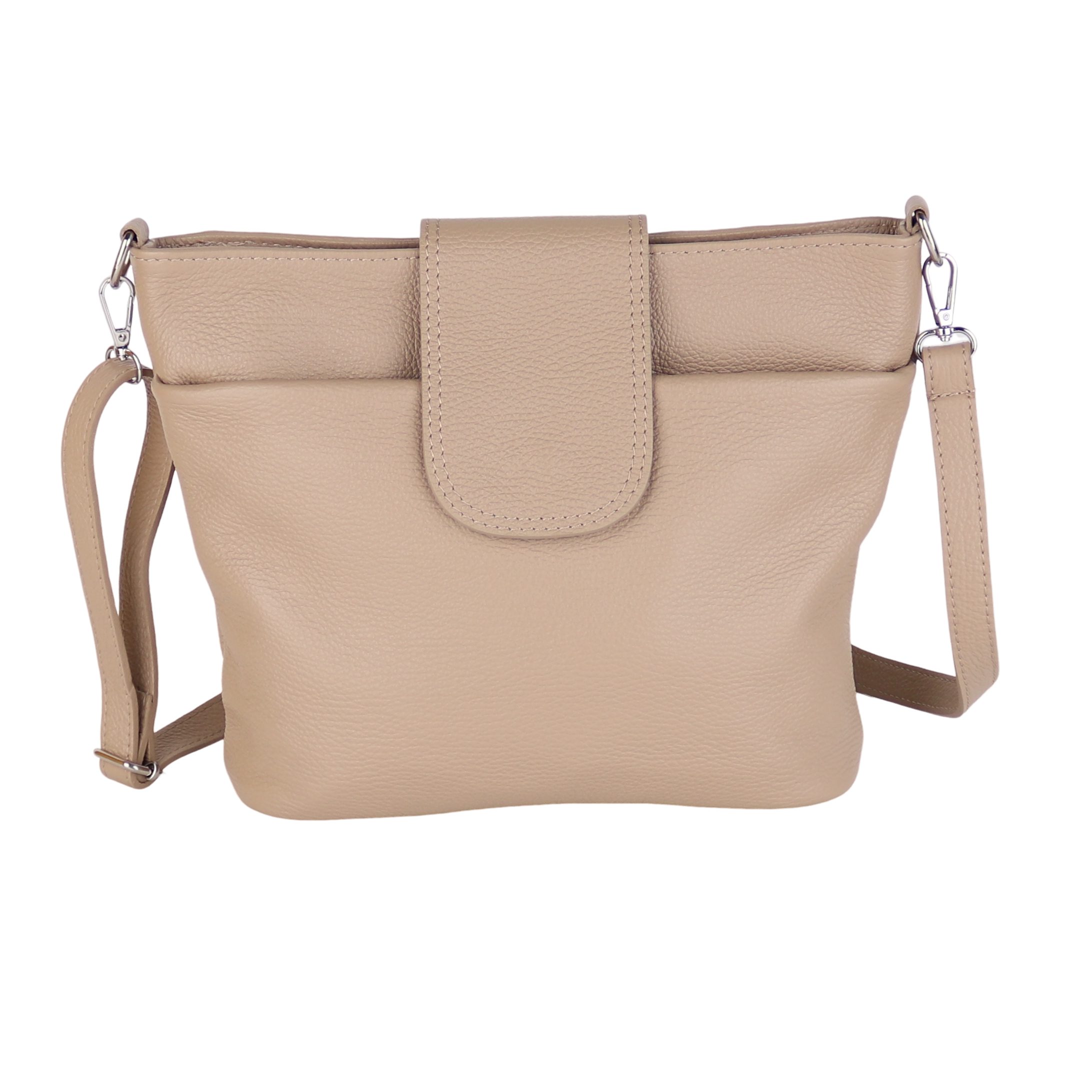 MIRROSI Umhängetasche Damen, Crossbody Bag, Echtleder Made in Italy (1 Tasche 1 Gurt), verstellbaren Schulterriemen), 30x24,50x9cm (BXHXT) viel Stauraum