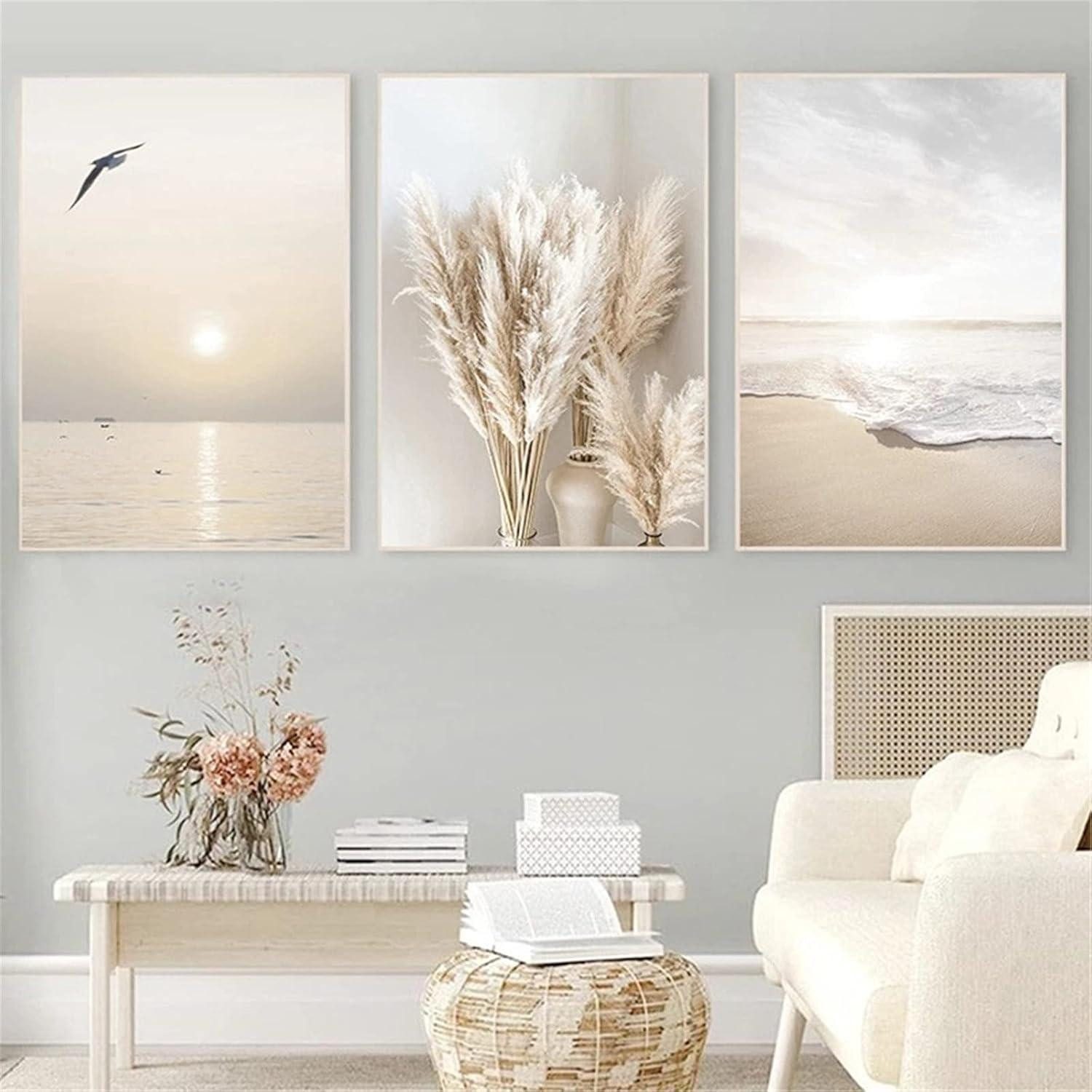 LuxusKollektion Poster 3er Poster Set Wohnzimmer Sonnenuntergang Strand Bilder Deko 40 x 50, (1 St)