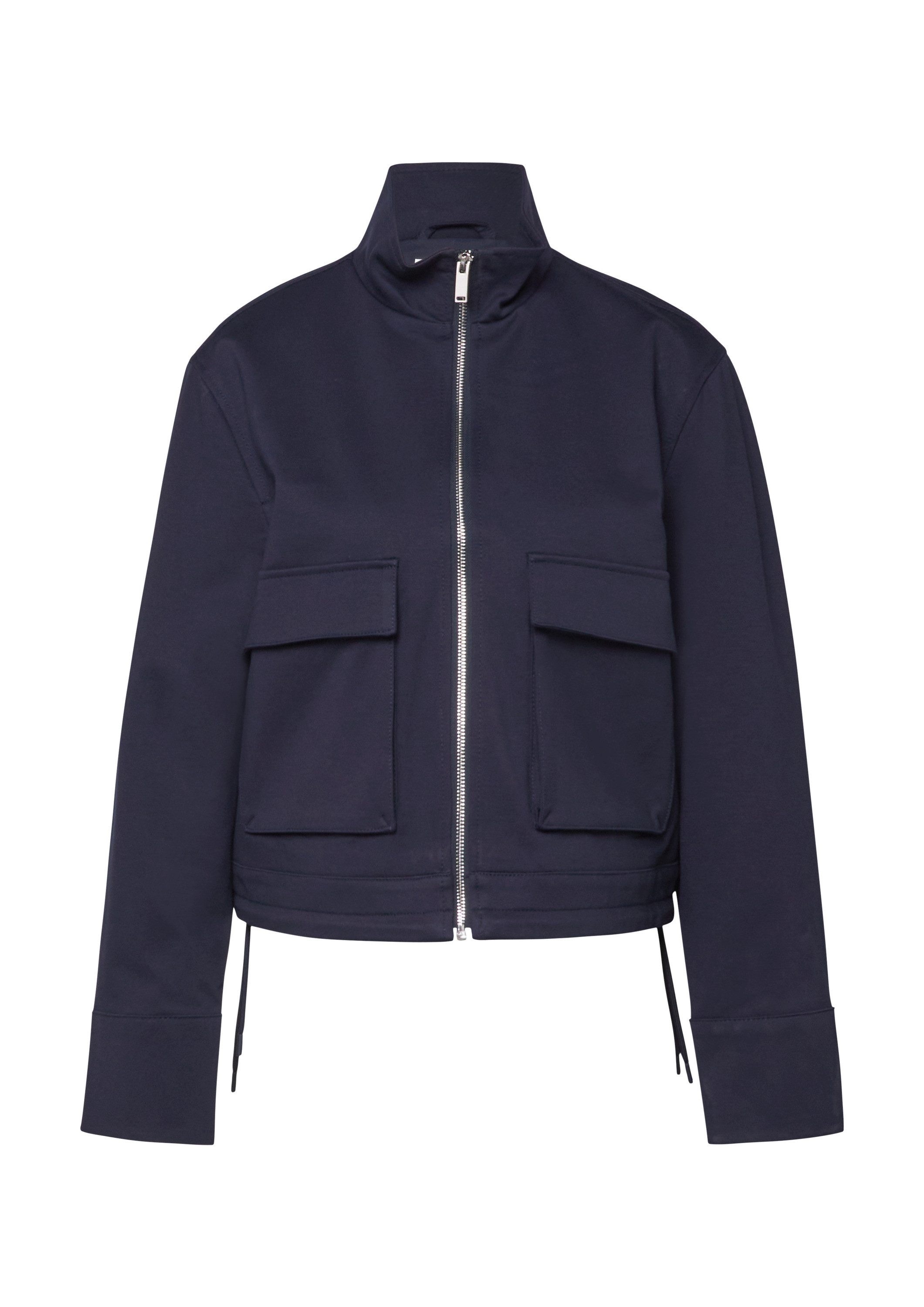 s.Oliver Funktionsjacke Indoor-Jacke Blouson mit Stehkragen aus Interlockjersey