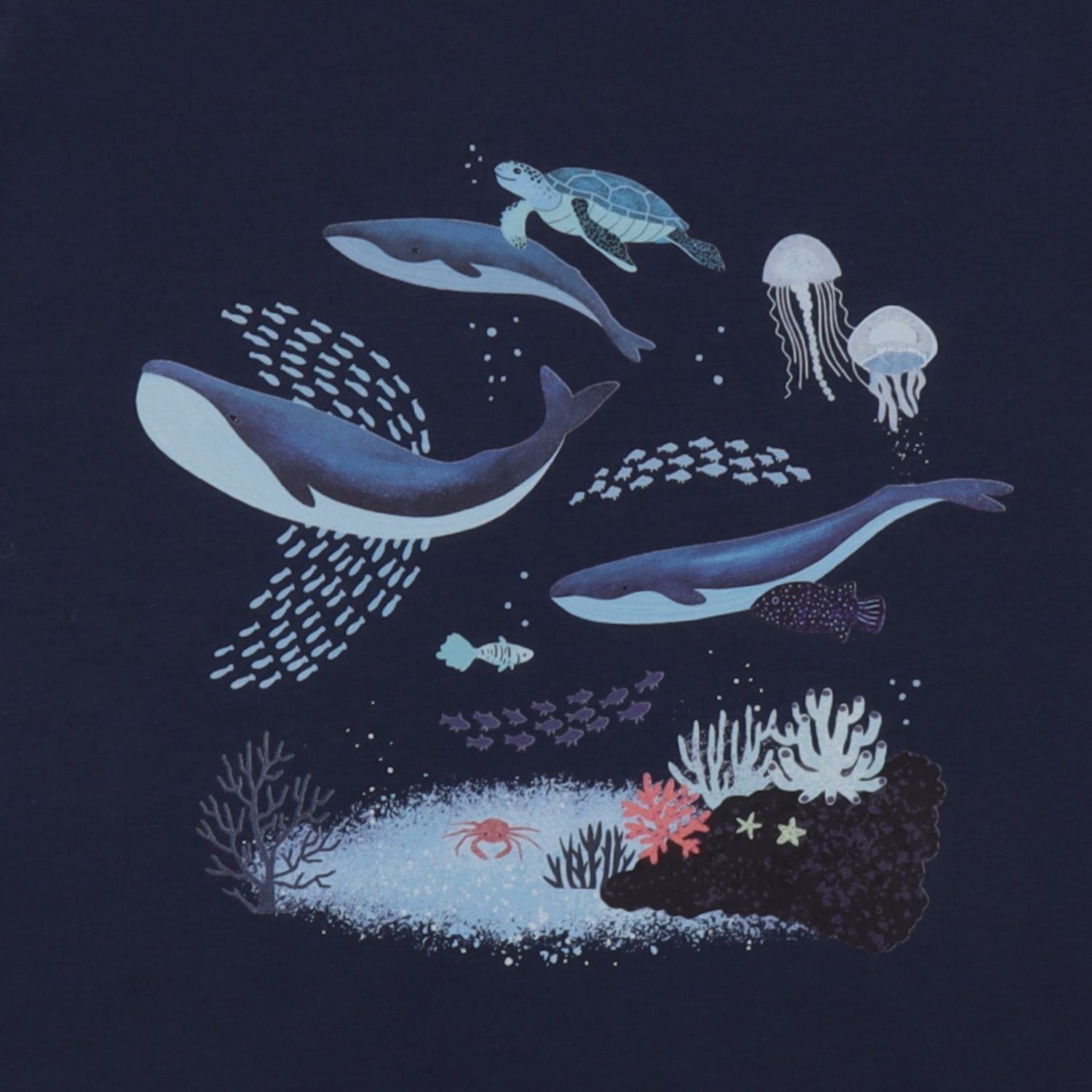 Walkiddy T-Shirt Walkiddy Whaley's Song Kinder Bio Baumwolle GOTS Dark Blue Bio Baumwolle,GOTS, Kinderbekleidung,nachhaltige Klamotten,T-Shirt