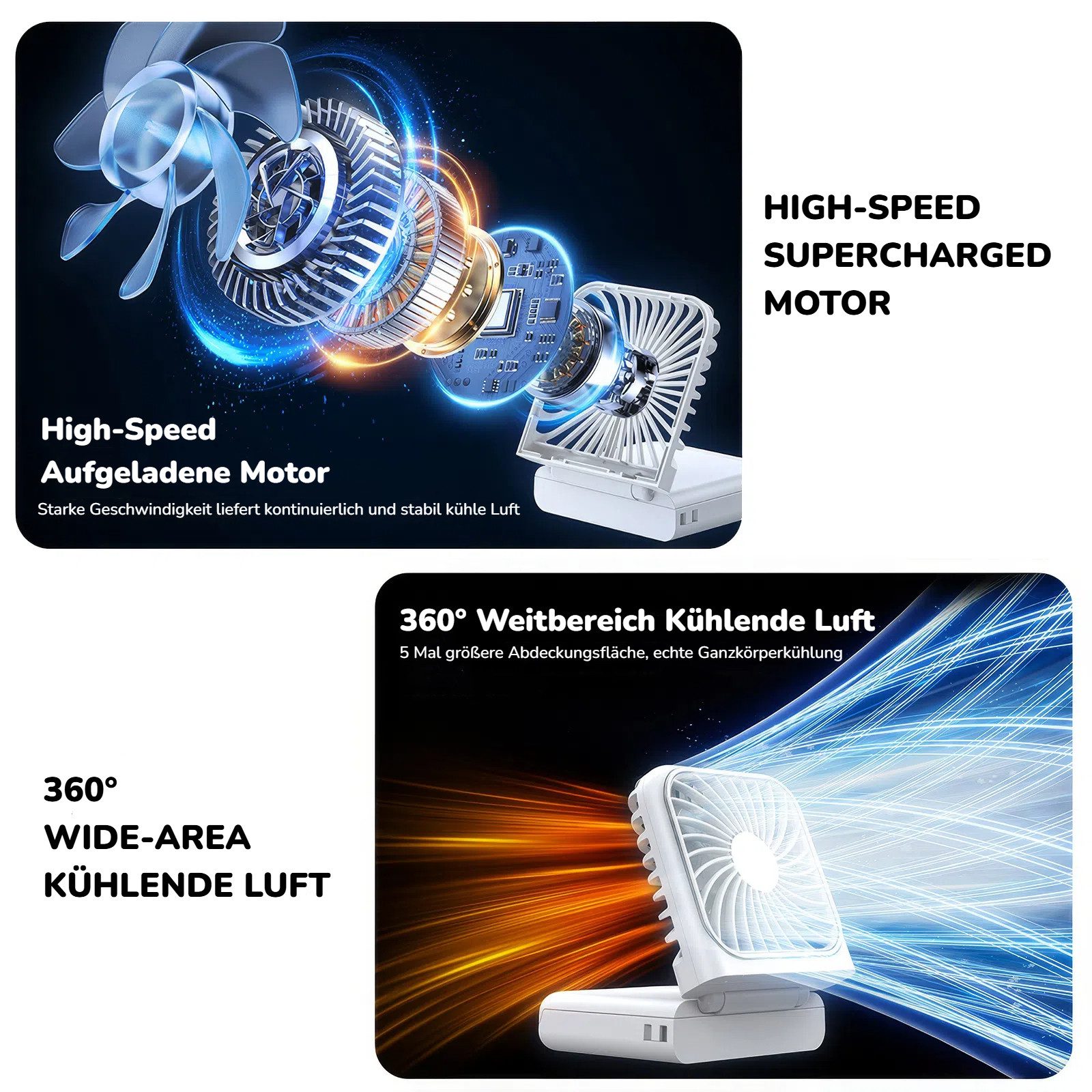 BlingBin Handventilator Mini Ventilator USB, Leise günstig online kaufen