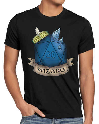 style3 Print-Shirt Herren T-Shirt Würfel Wizard dungeon tabletop dragons d20