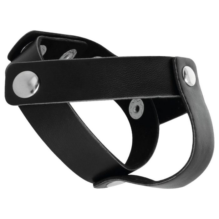 Darkness Bondage Penis-Hoden-Ring DARKNESS LEATHER C/B STRAP H-PIECE DIVIDE