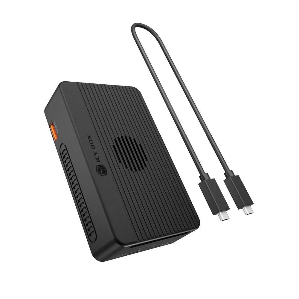 ICY BOX Festplatten-Gehäuse IB-RD2818DK-40G M.2 SSD-Gehäuse USB-C®, Thunderbolt 3 M.2 NVMe PCIe, RAID-fähig, aktive Kühlung