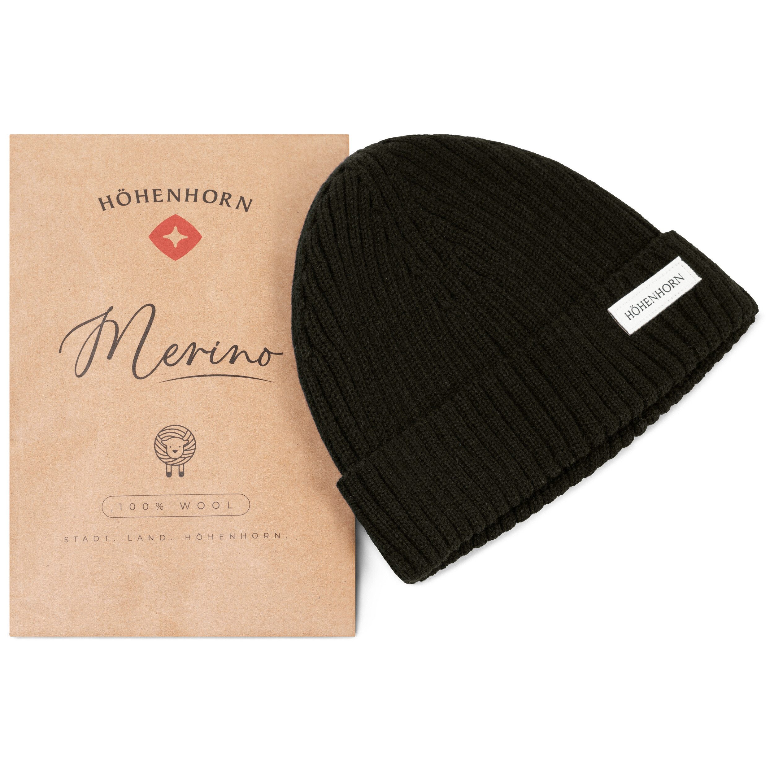Höhenhorn Beanie Nordföhn Knitted Merinowolle Strickmütze günstig online kaufen