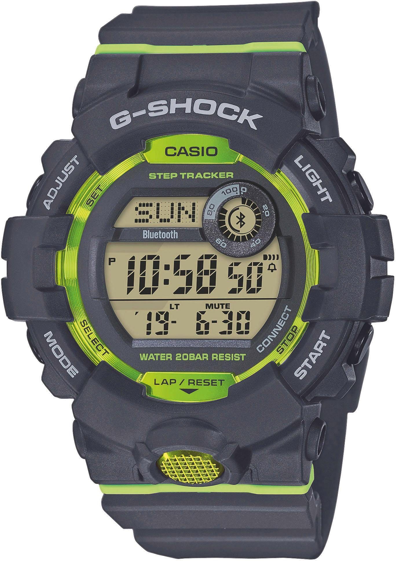 CASIO G-SHOCK GBD-800-1BER Smartwatch, Quarzuhr,ArmbanduhrHerrenuhr,Schrittzähler,bis 20bar wasserd. digital