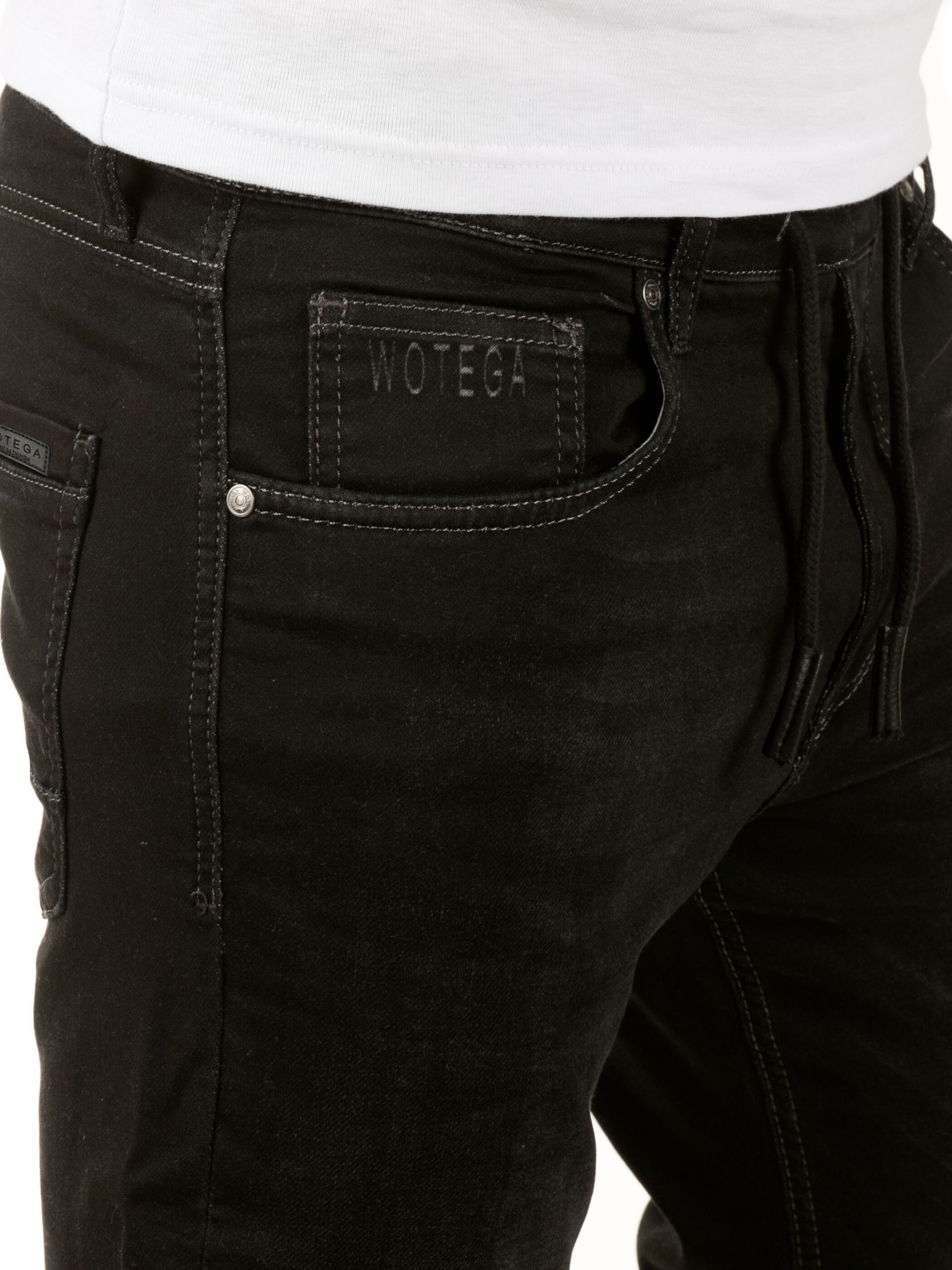 WOTEGA Slim-fit-Jeans Herren Jogginghose in Jeans-Look günstig online kaufen