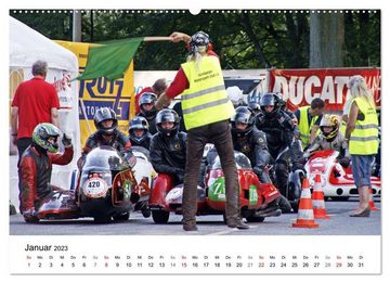 CALVENDO Wandkalender Faszination Oldtimer Motorrad - Momentaufnahmen von Hamburger Stadtparkrennen (Premium, hochwertiger DIN A2 Wandkalender 2023, Kunstdruck in Hochglanz)