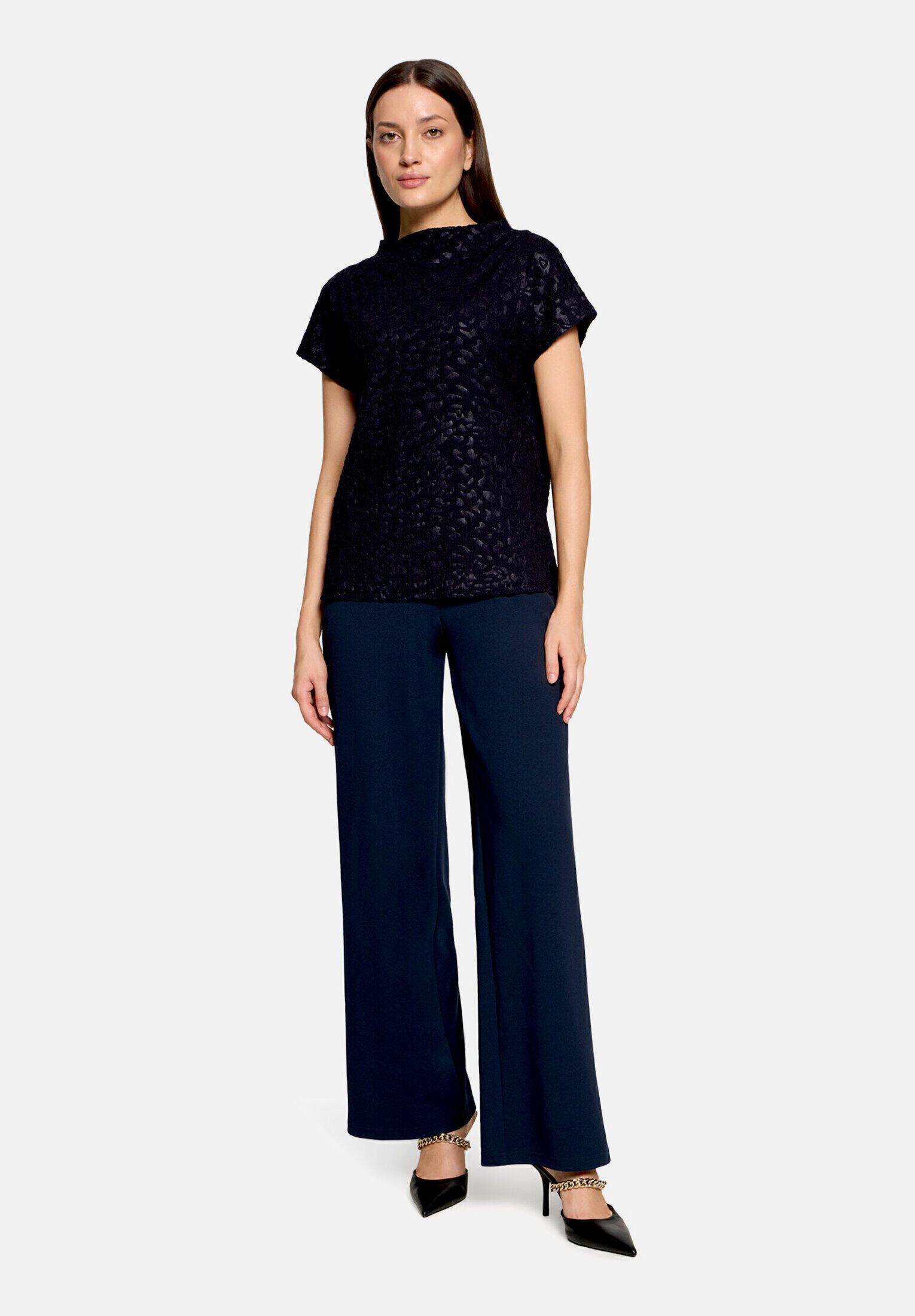 Betty Barclay Kurzarmshirt Damen mit hohem Kragen (1-tlg)