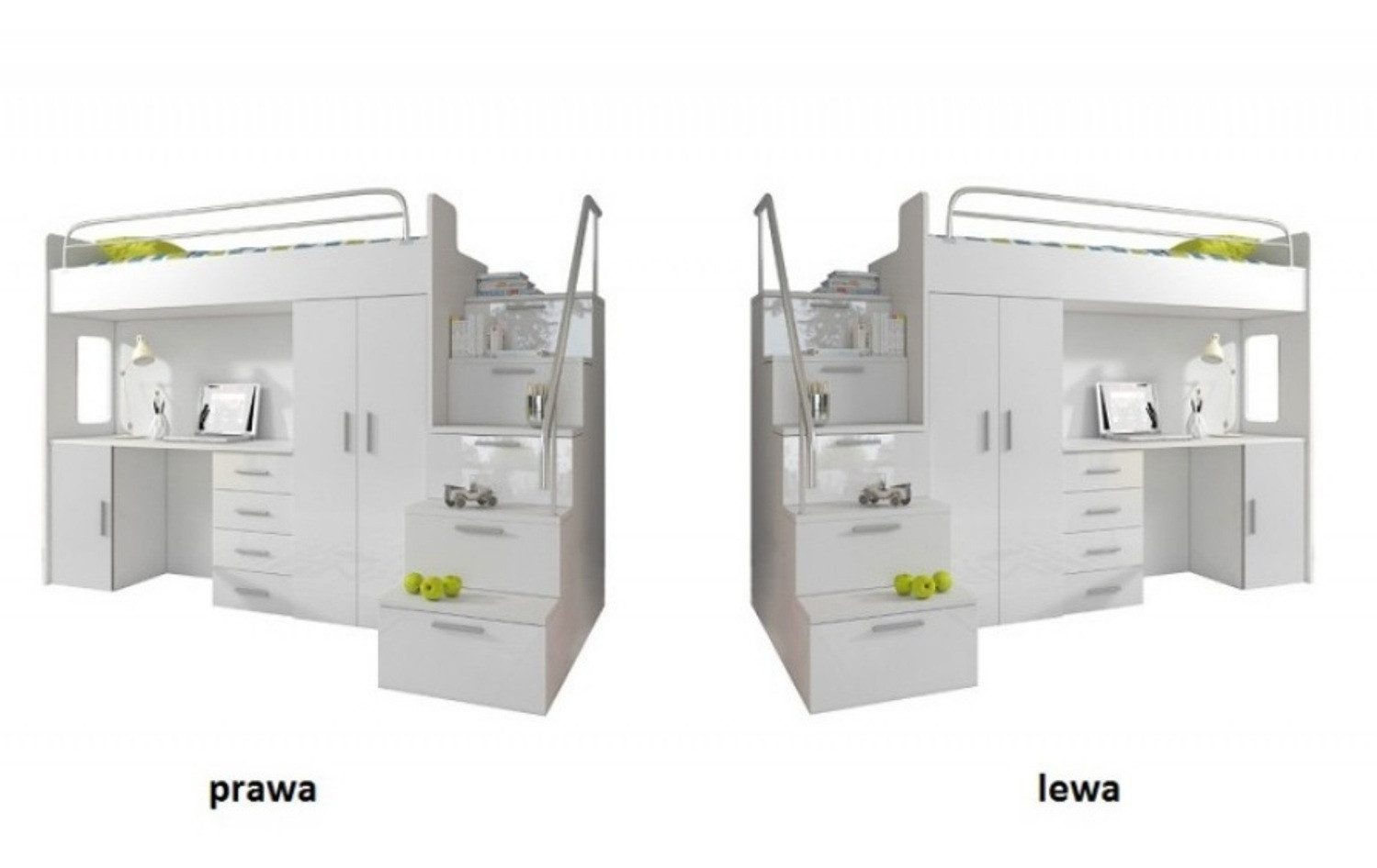 JVmoebel Hochbett Hochbett für Kinderzimmer in Blau – Doppelstöckiges Etagenbett Made in Europa