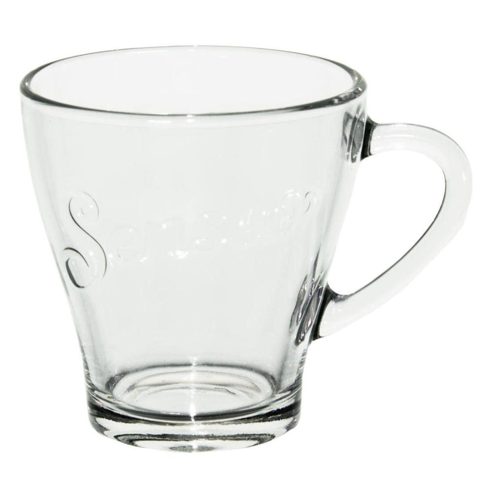 Philips Senseo Tasse »Kaffee Glas, Becher mit Henkel, 120 ml«, Glas