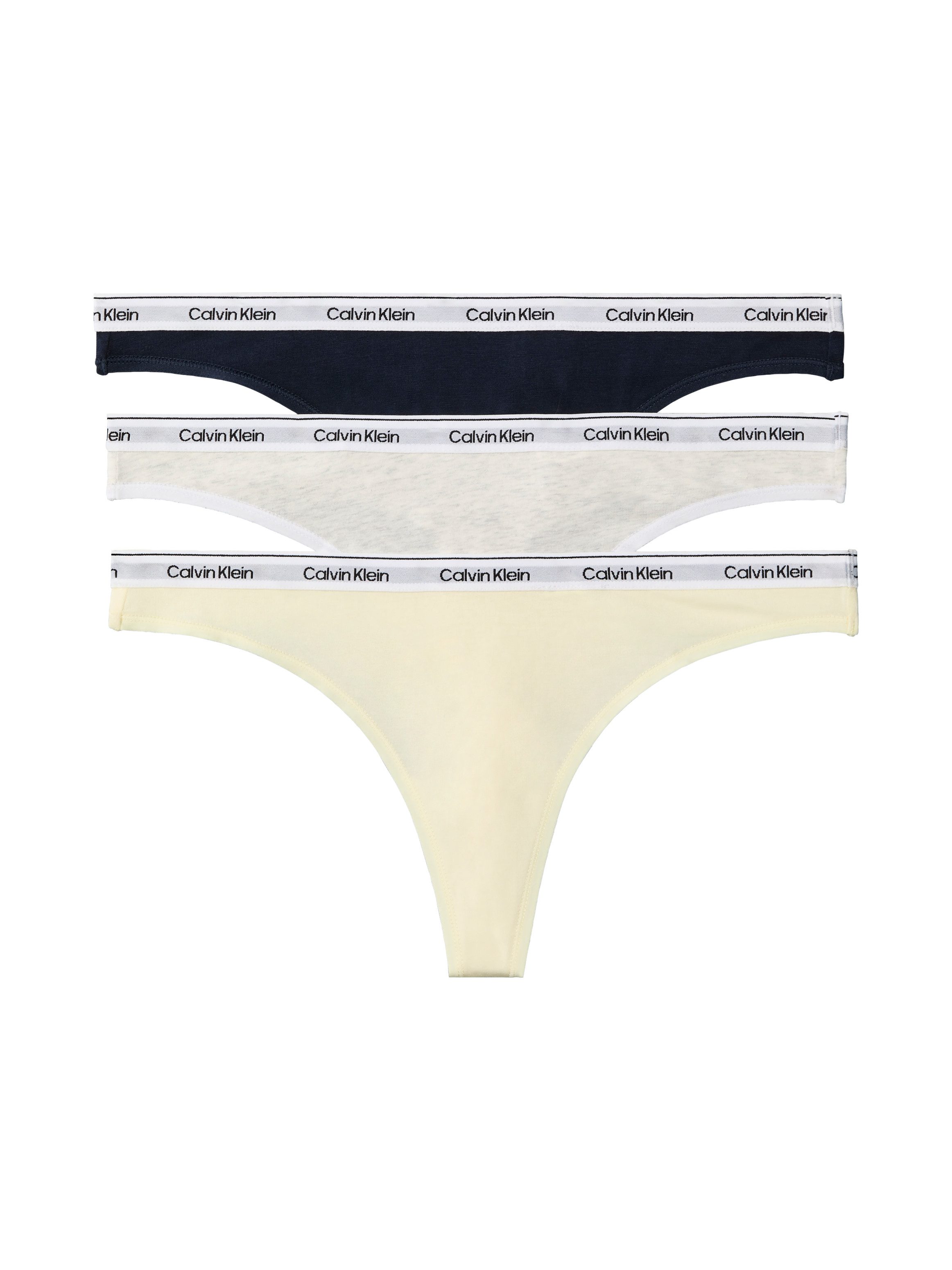 Calvin Klein Underwear Tanga THONG 3PK (Packung, 3er-Pack) Körpernahe Passform mit elastischem Bund