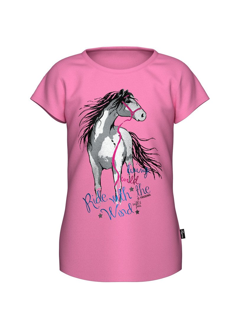 T-Shirt TRIGEMA T-Shirt mit Pferd