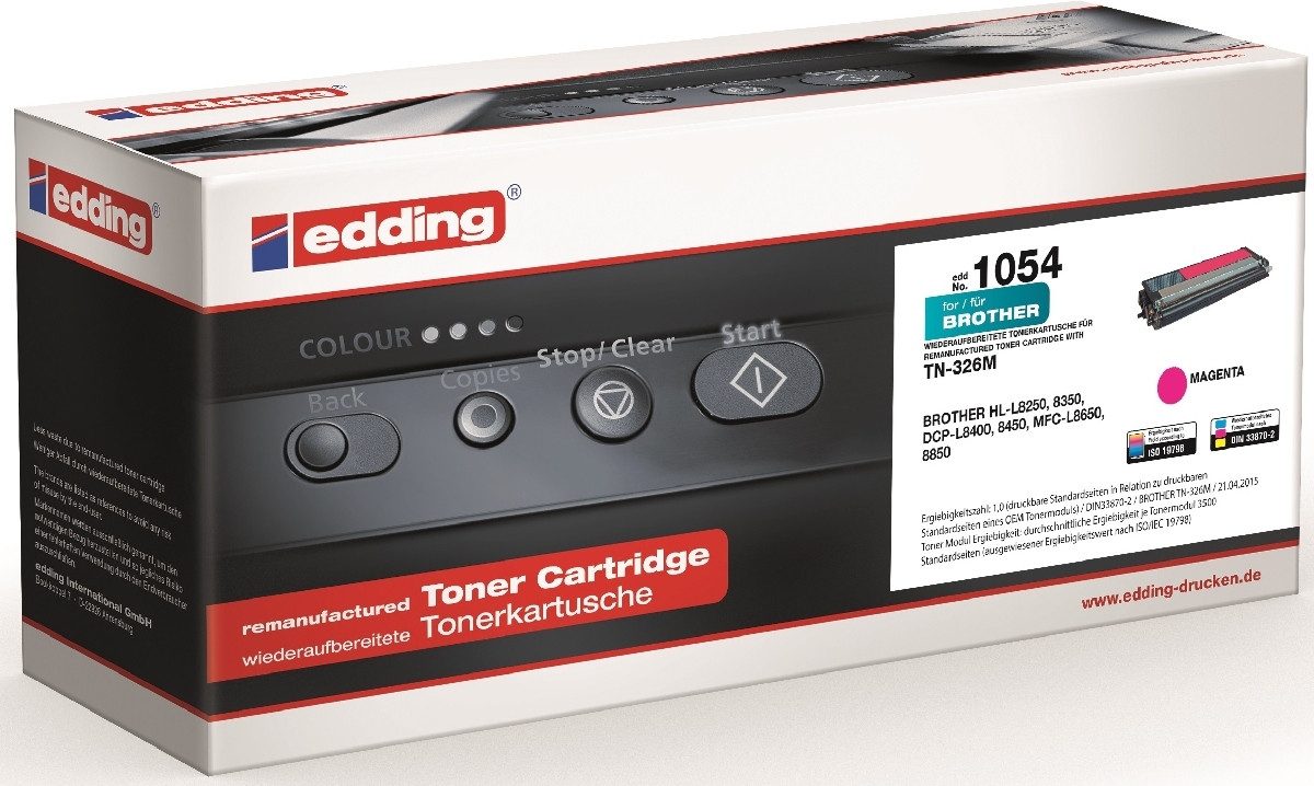edding Tonerpatrone Tonerkartusche kompatibel mit Brother TN-326M magenta