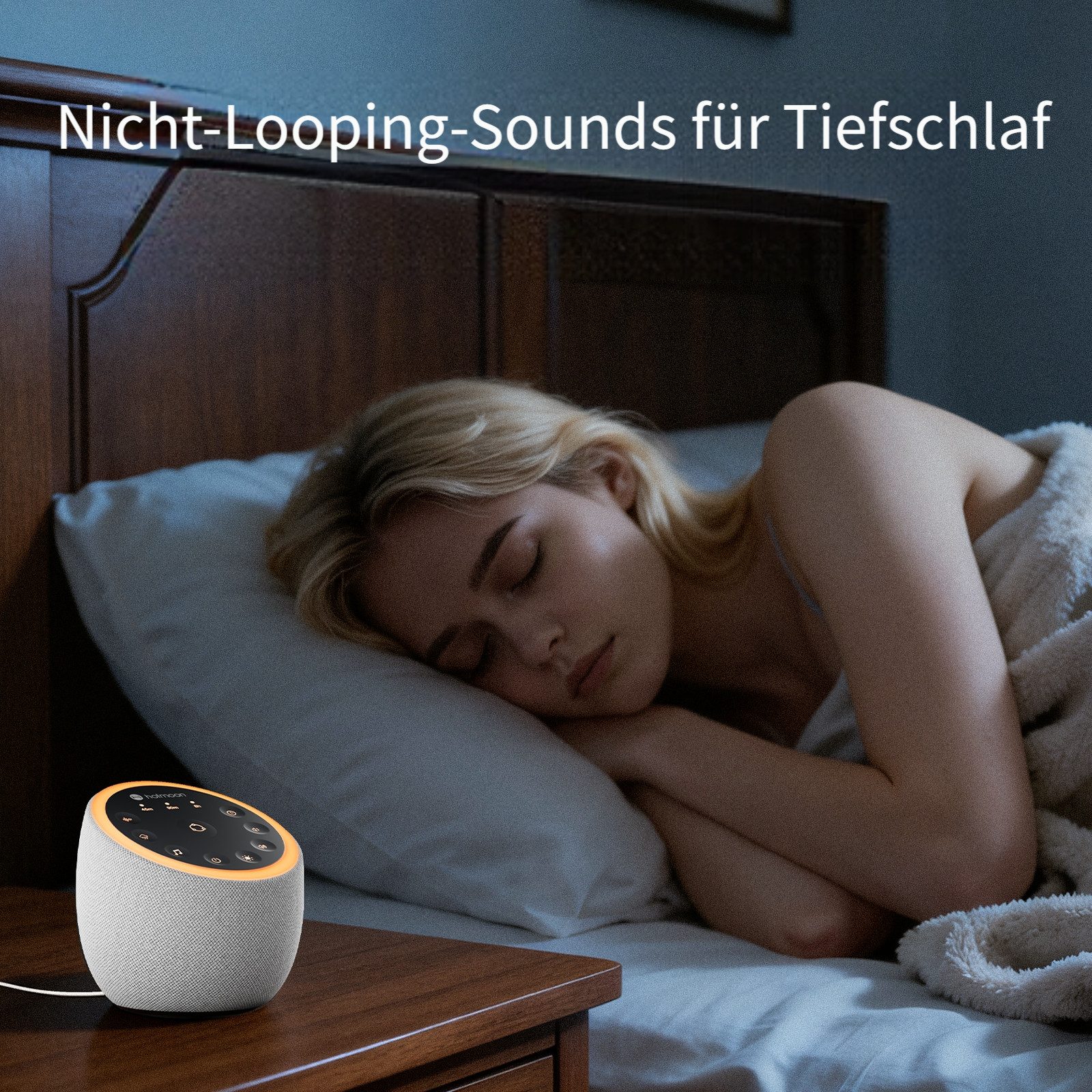 Novostella White Noise Machine 40 Klänge Weißes Rauschgerät für Baby & Erwachsene Lautsprecher 1 (Keine Netzwerkfunktionalität, 5 W, 40 nicht-loopende Klänge, 8 Modi Nachtlichtfarben,45min - 8h Timer)