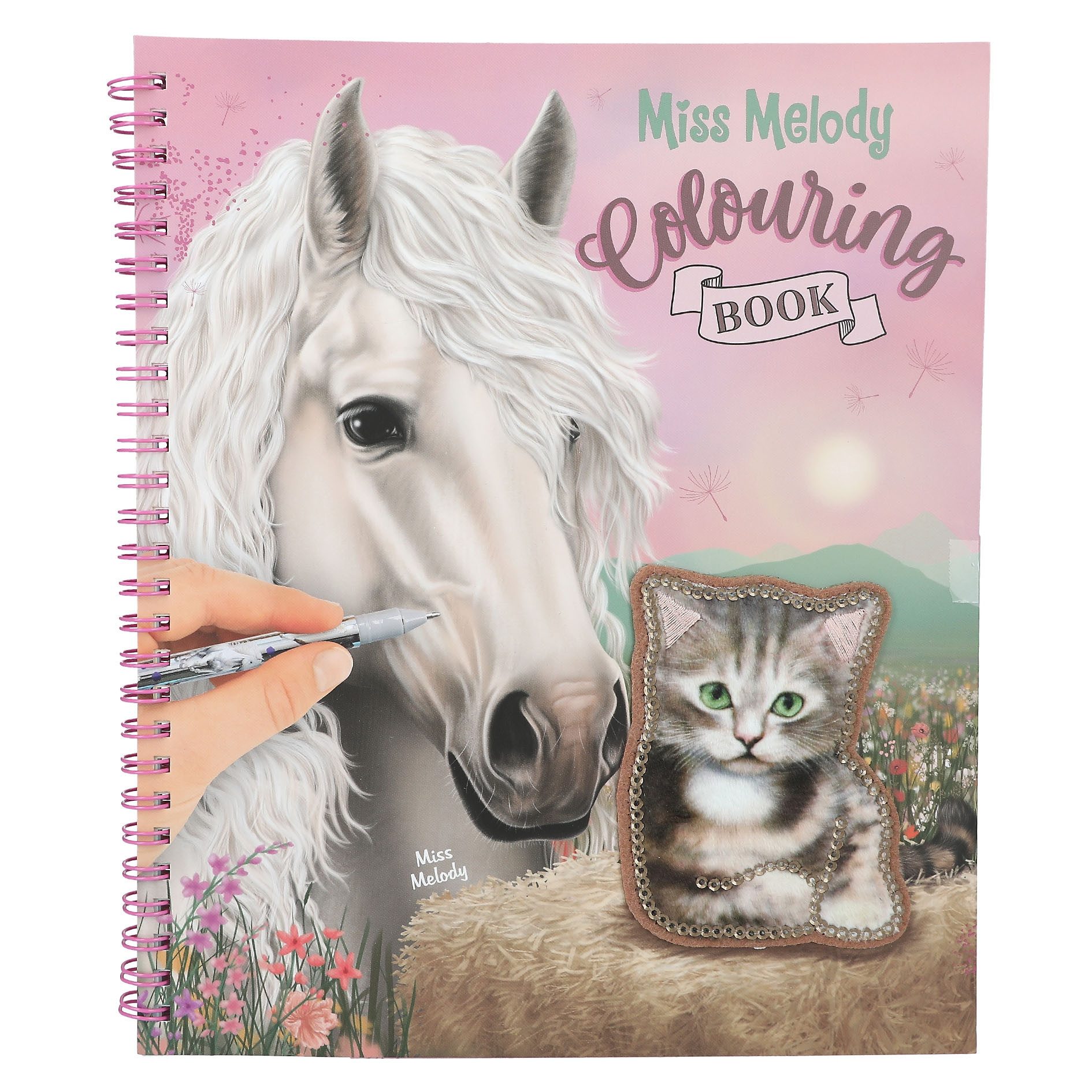Depesche Malvorlage Miss Melody Pferde Bauernhoftiere Malbuch Buch inkl. Sticker (1-St), Ausmalbuch