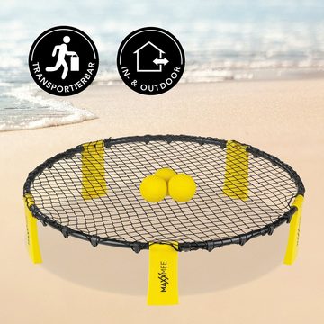 MAXXMEE Outdoor-Spielzeug Jumpball - Spike Ball - Beachball, 6er Set Spike Ball gelb/schwarz