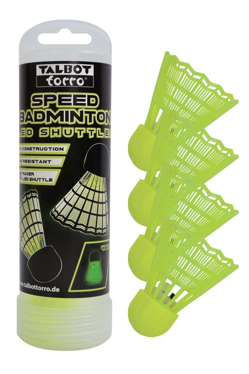 Talbot-Torro Speedbadmintonball Speedbadminton LED Shuttles, Badminton Bälle
