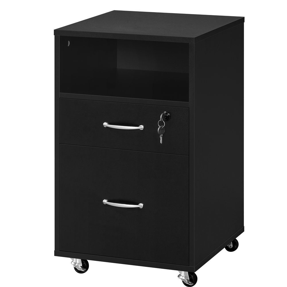 Yaheetech Aktenschrank Rollcontainer mit 2 schubladen, günstig online kaufen