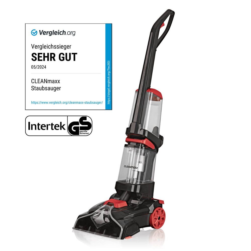 Teppichreinigungsgerät Teppichreiniger Professional mit Vibrations- und Seitenbürsten