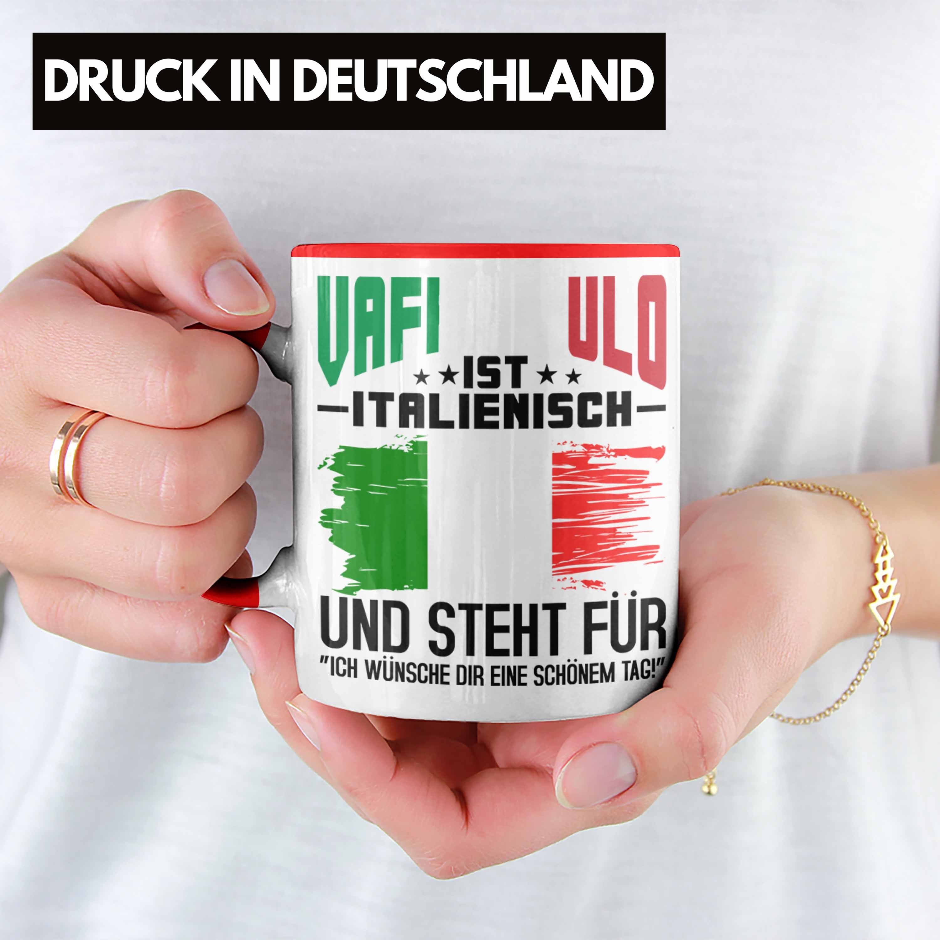 Sizilien - Vaffanculo Trendation Spruch Rot Lustiger Trendation Reisen Tasse Geschenk Tasse Tourist Italiener