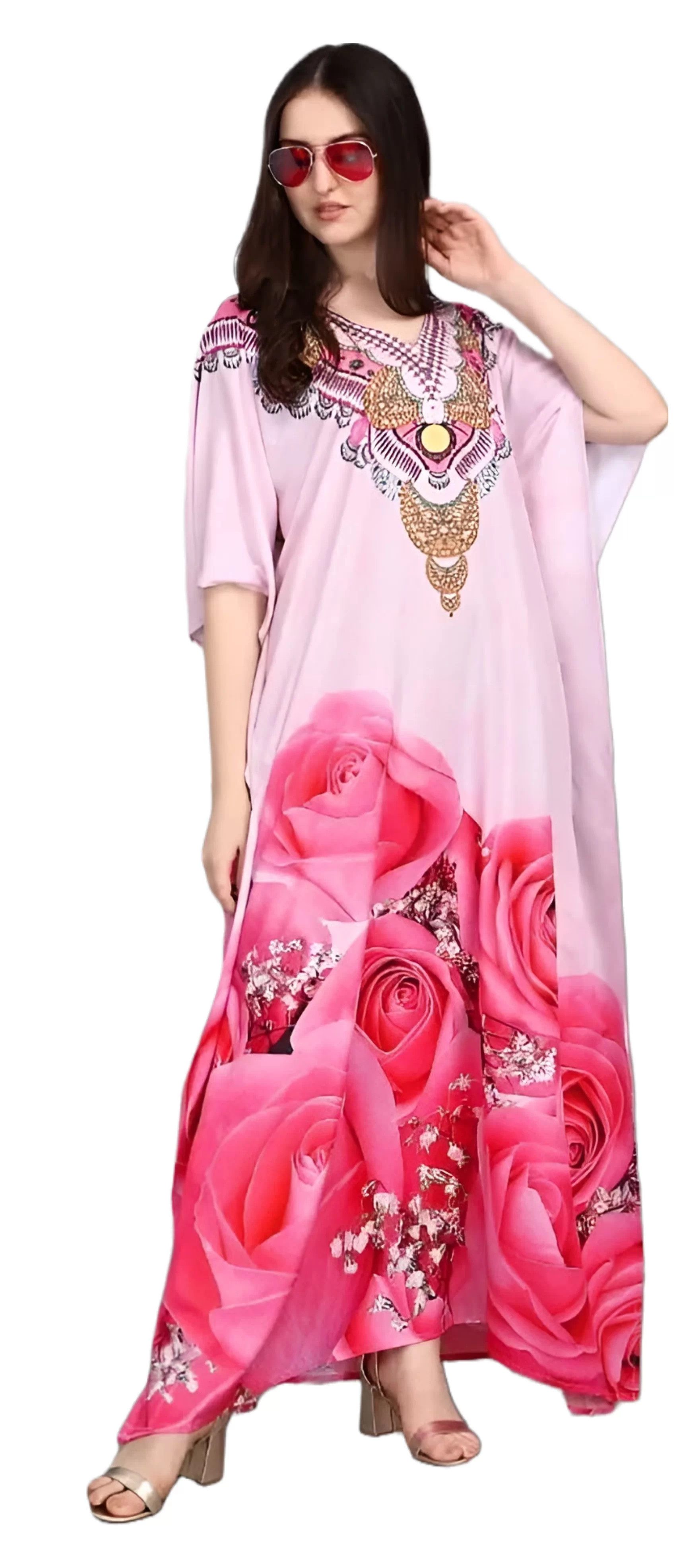 PfauGermany Kaftan CHARMING REEF Digital Printed With Stone Work