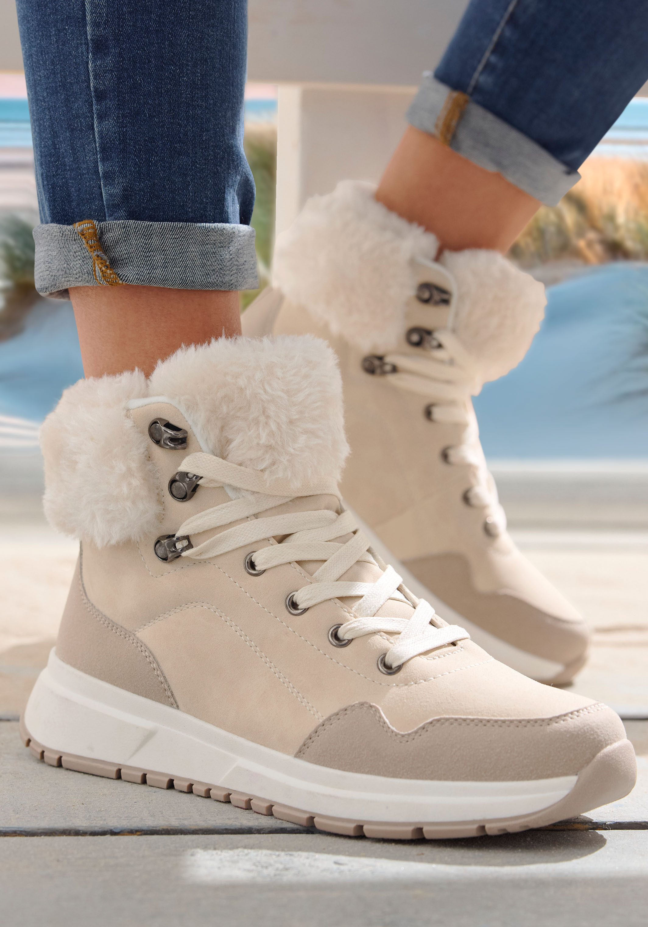 LASCANA High Top Sneaker, Schnürschuh, Boots, günstig online kaufen
