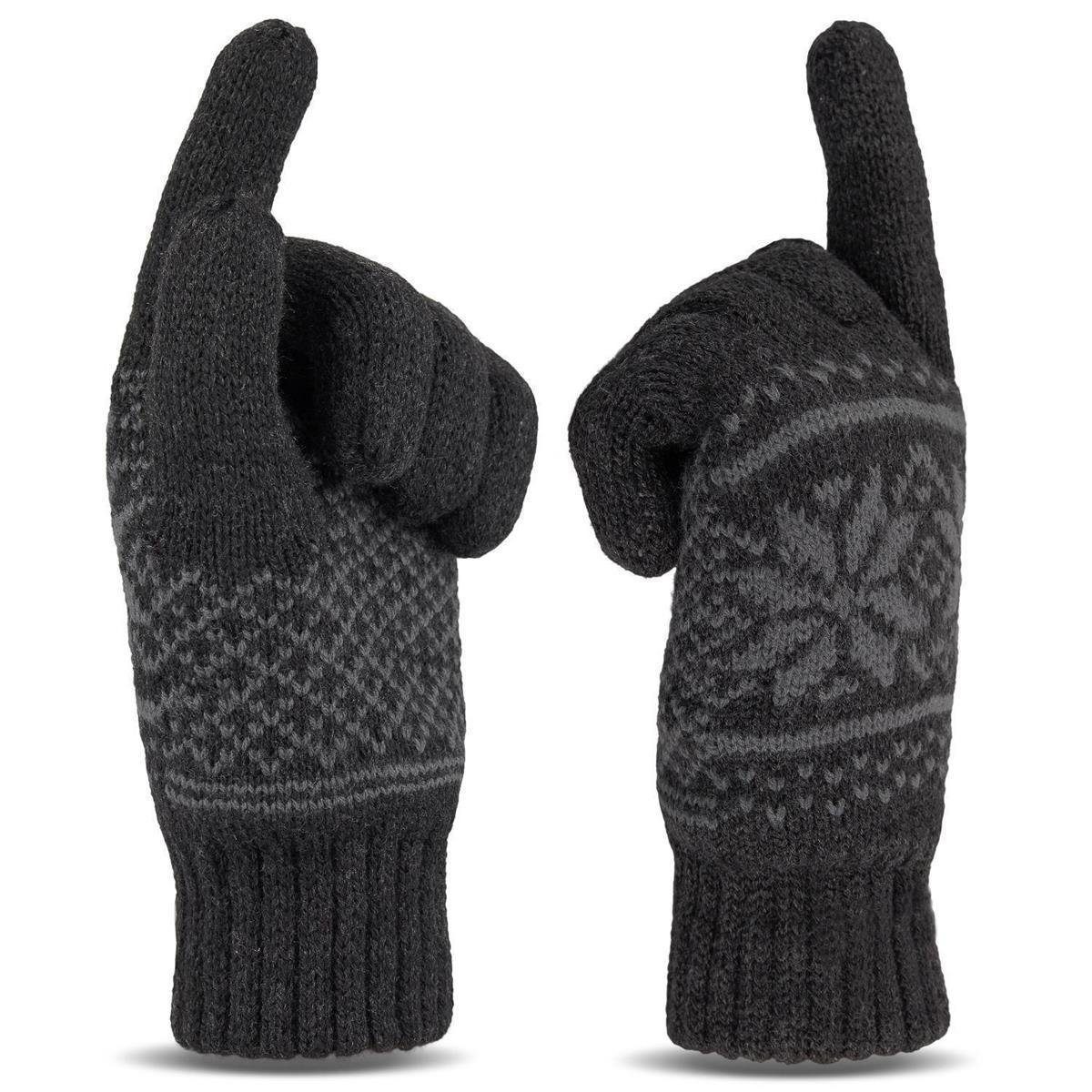 Thinsulate Strickhandschuhe Muster Tarjane 3M Unisex Anthrazit Handschuhe mit