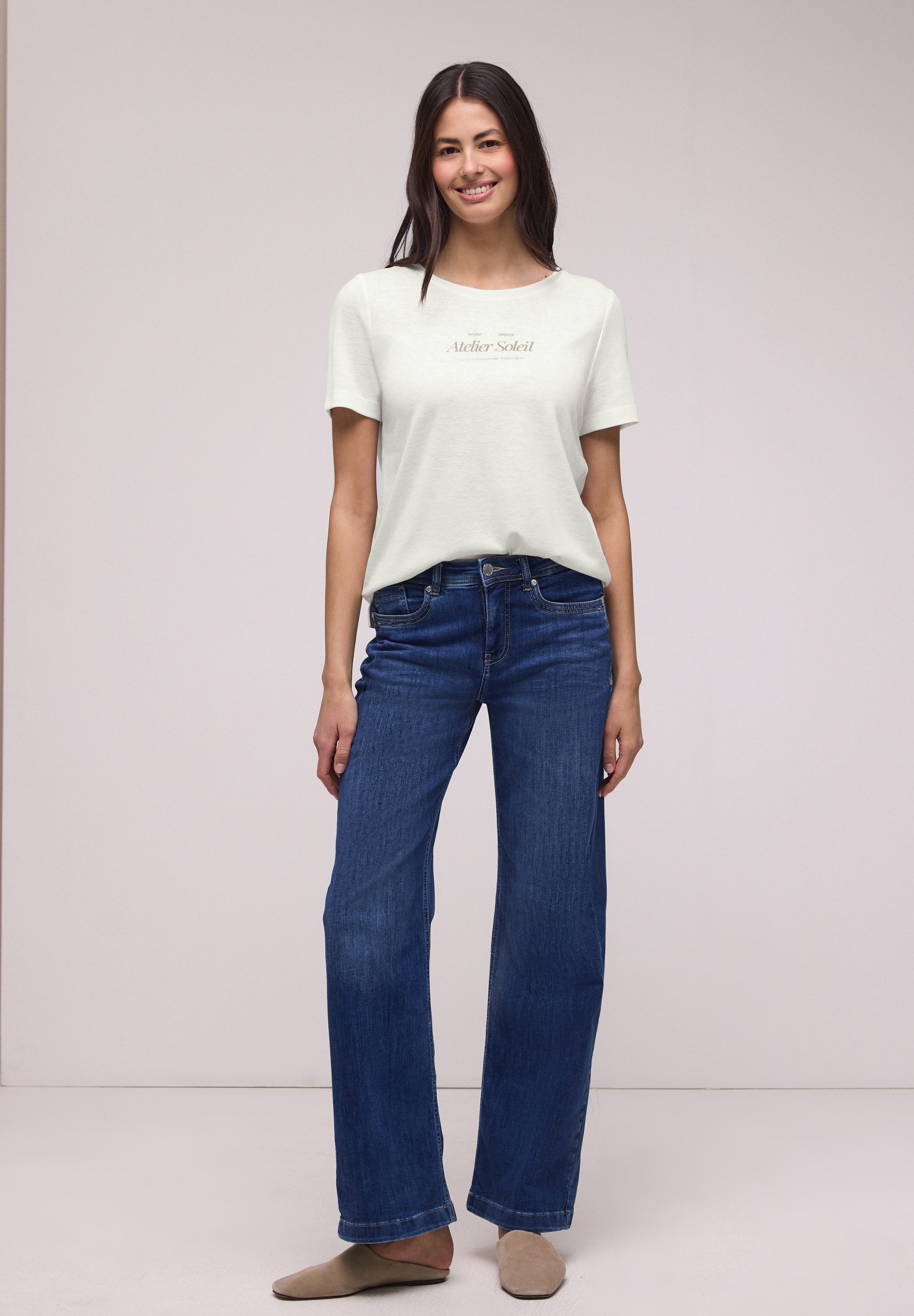 STREET ONE T-Shirt in Leinen-Optik – Bild 3 von 5