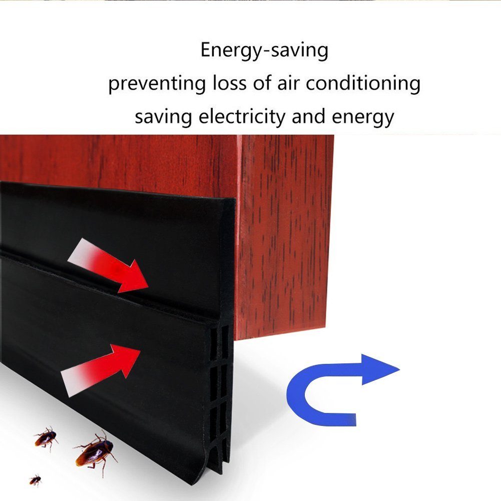 YOUSHARES Türdichtung 100cm - Selbstklebender Zugluftstopper Gegen Kälte & Insekten