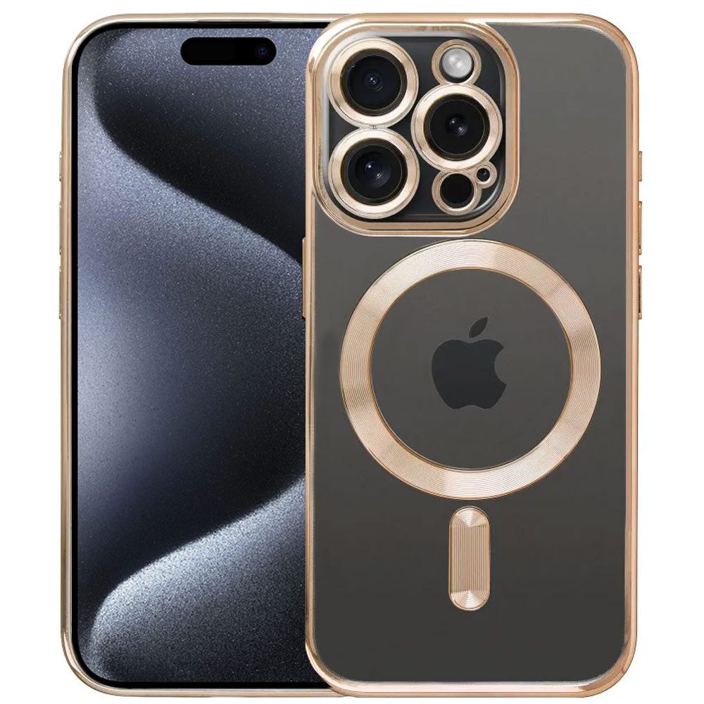 FITSU Handyhülle Case für iPhone 15 Pro Hülle MagSafe kompatibel mit Kameraschutz 6,1 Zoll, Durchsichtige Hülle für iPhone 15 Pro Schutzhülle mit farbigen Rahmen